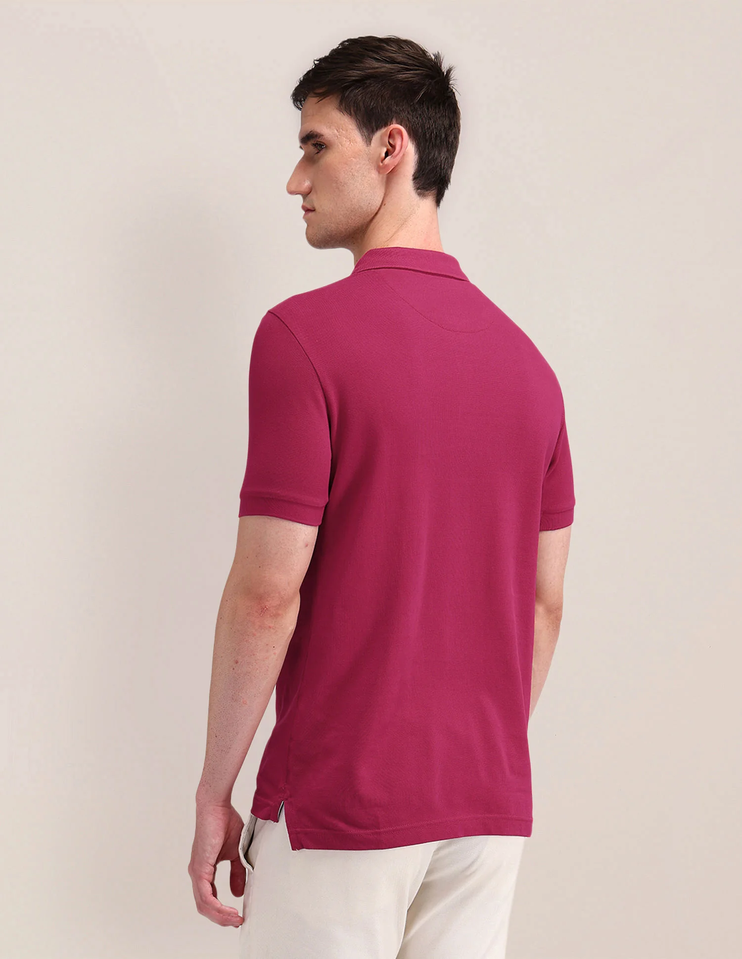 Solid Slim Fit Polo Shirt - Image 5