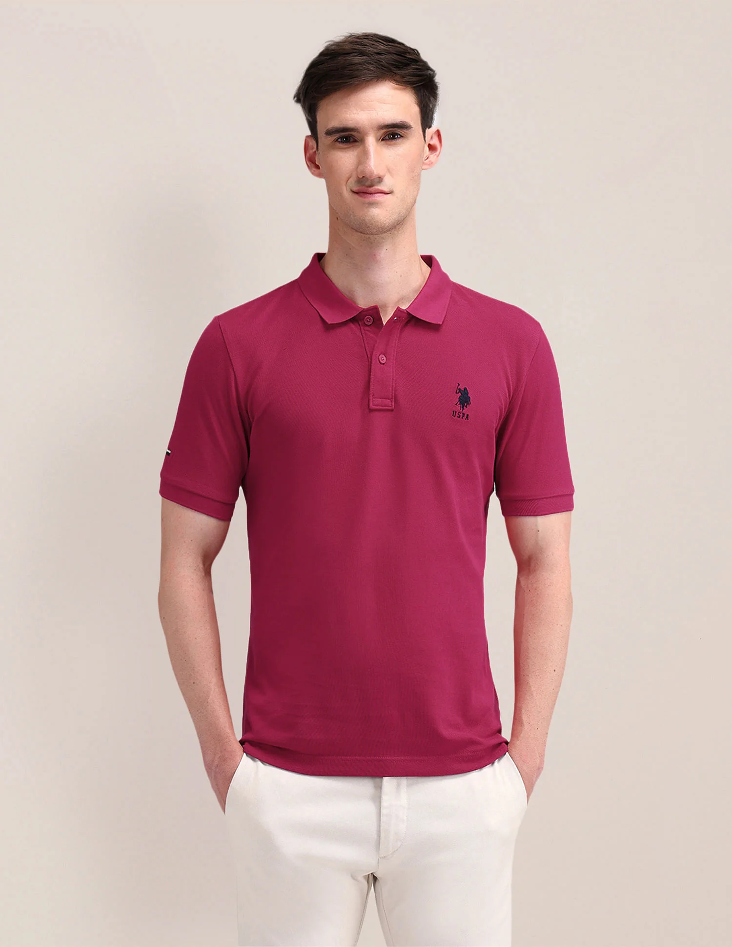 Solid Slim Fit Polo Shirt - Image 6