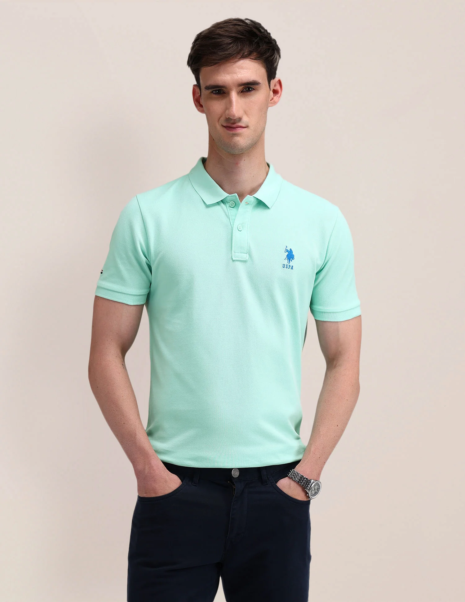 Solid Slim Fit Polo Shirt