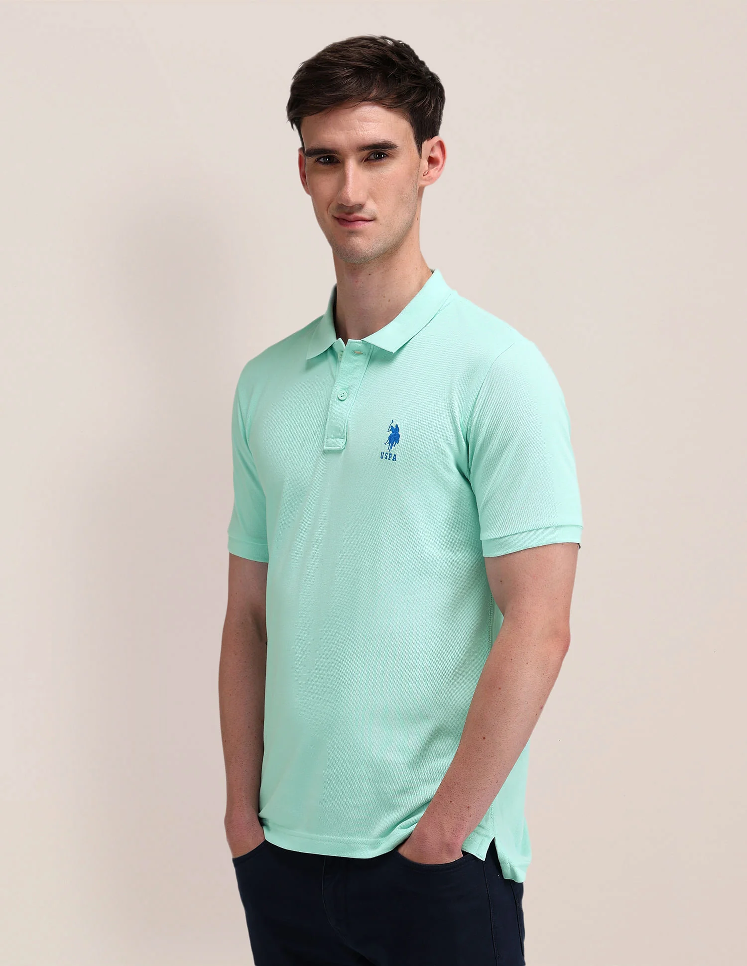 Solid Slim Fit Polo Shirt - Image 4
