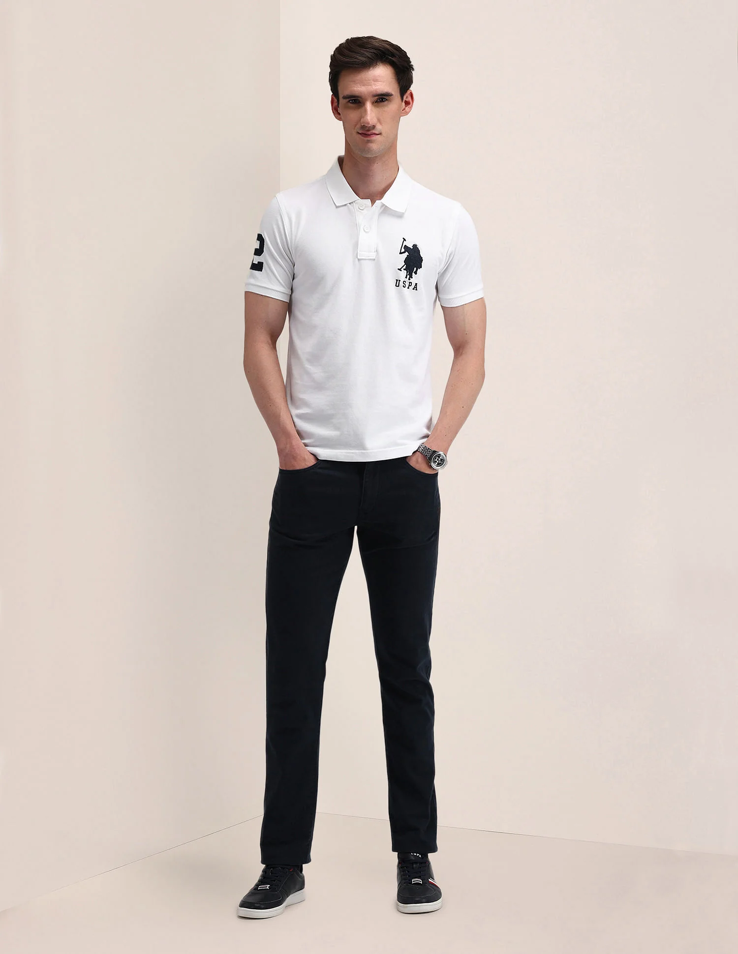 Solid Slim Fit Polo Shirt - Image 3