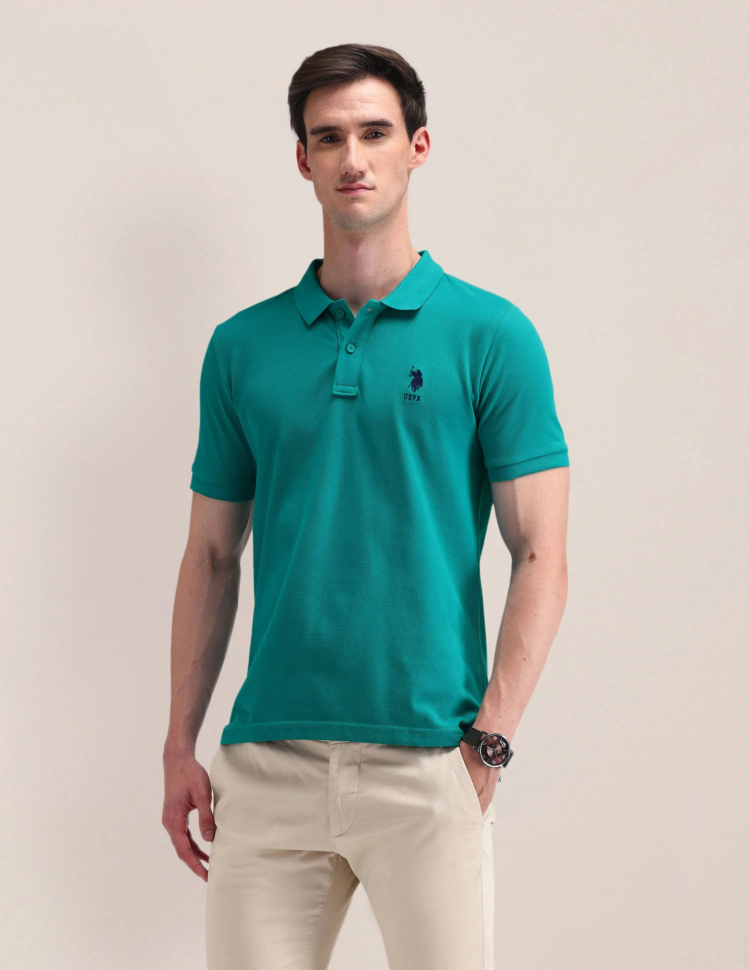 Solid Slim Fit Polo Shirt