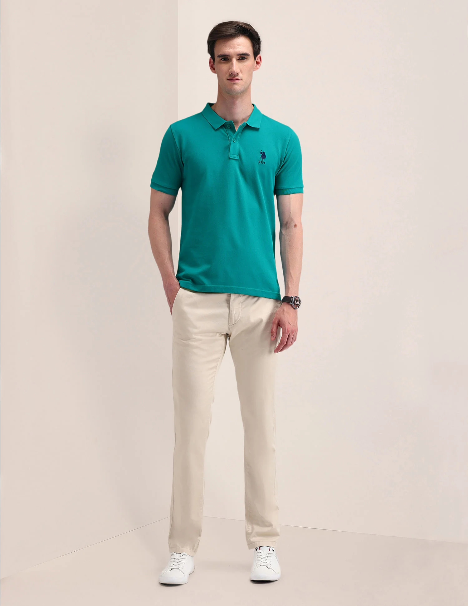 Solid Slim Fit Polo Shirt - Image 3