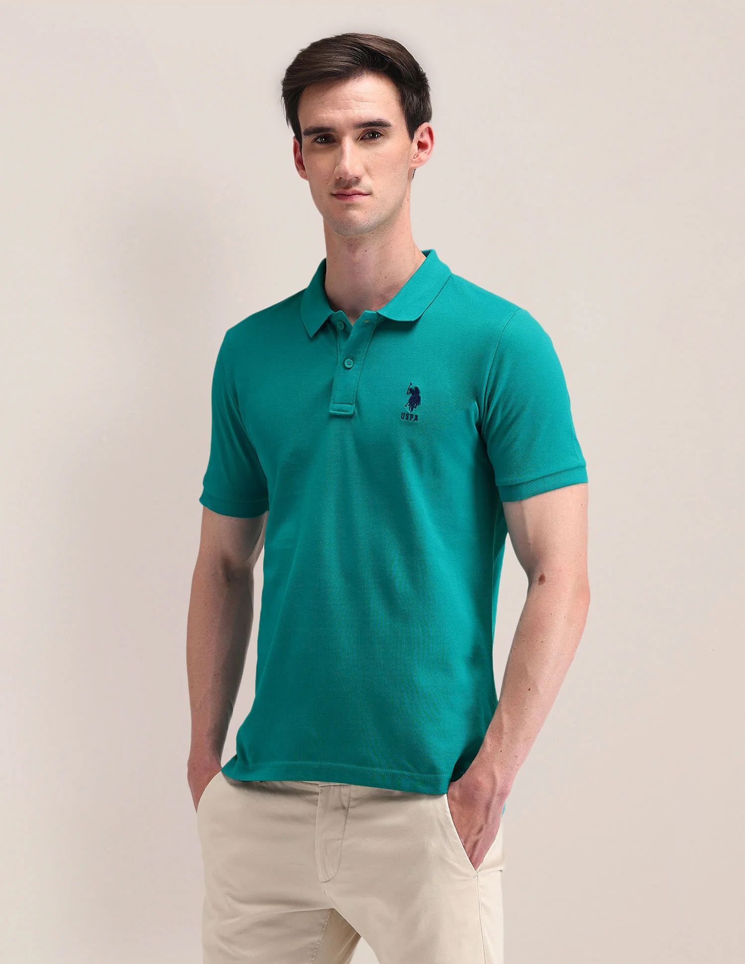 Solid Slim Fit Polo Shirt - Image 4