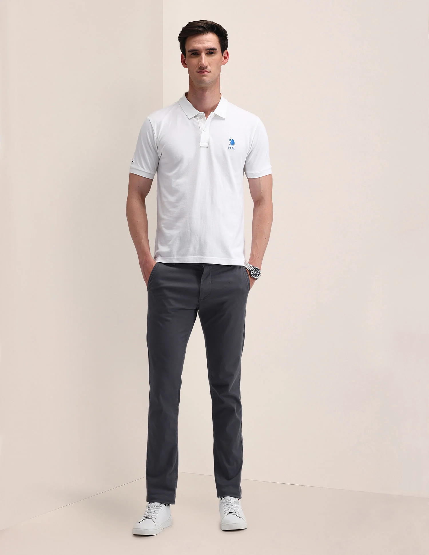 Solid Slim Fit Polo Shirt - Image 3
