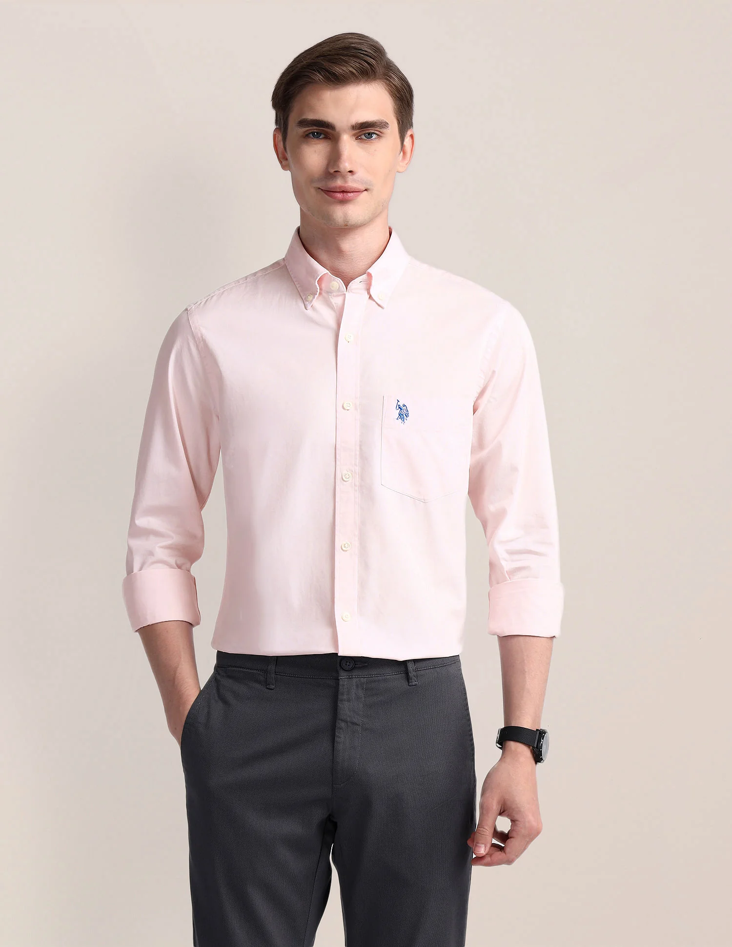 Tailored Fit Cotton Twill Shirt