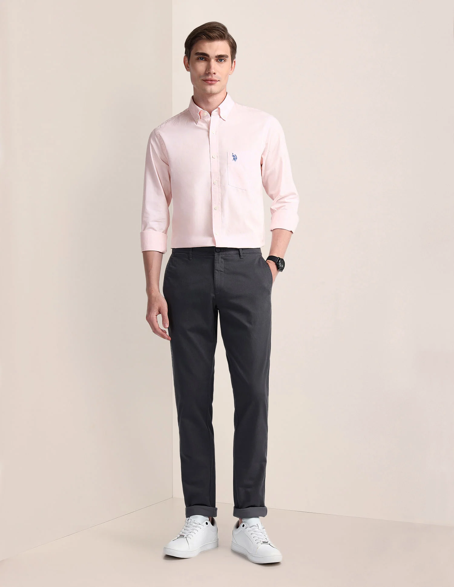 Tailored Fit Cotton Twill Shirt - Image 3