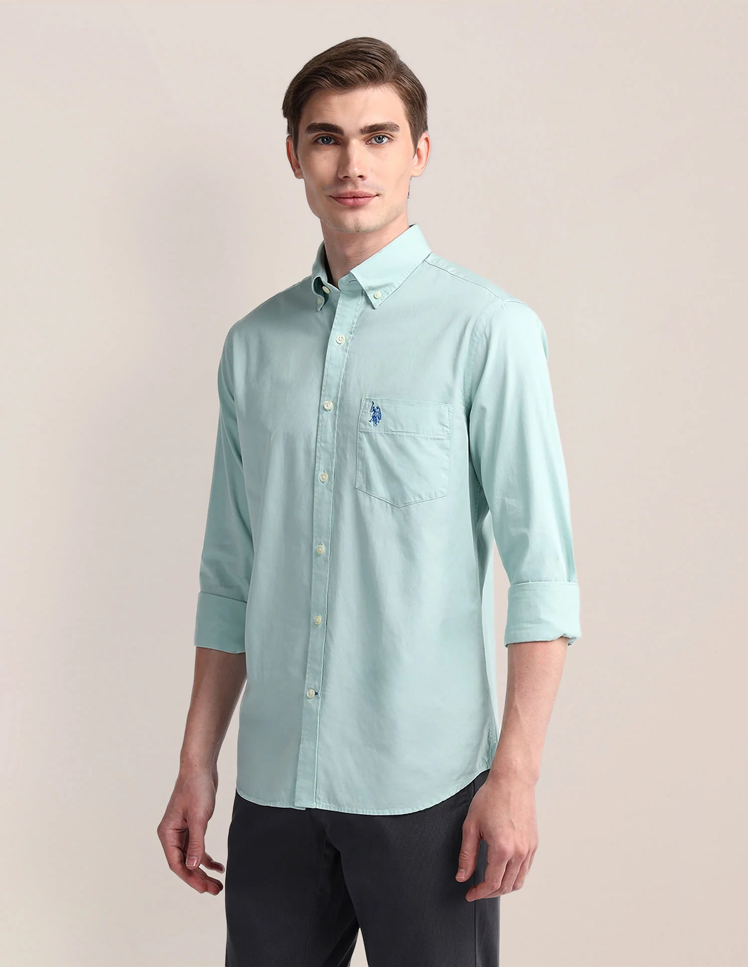 Tailored Fit Cotton Twill Shirt - Image 4