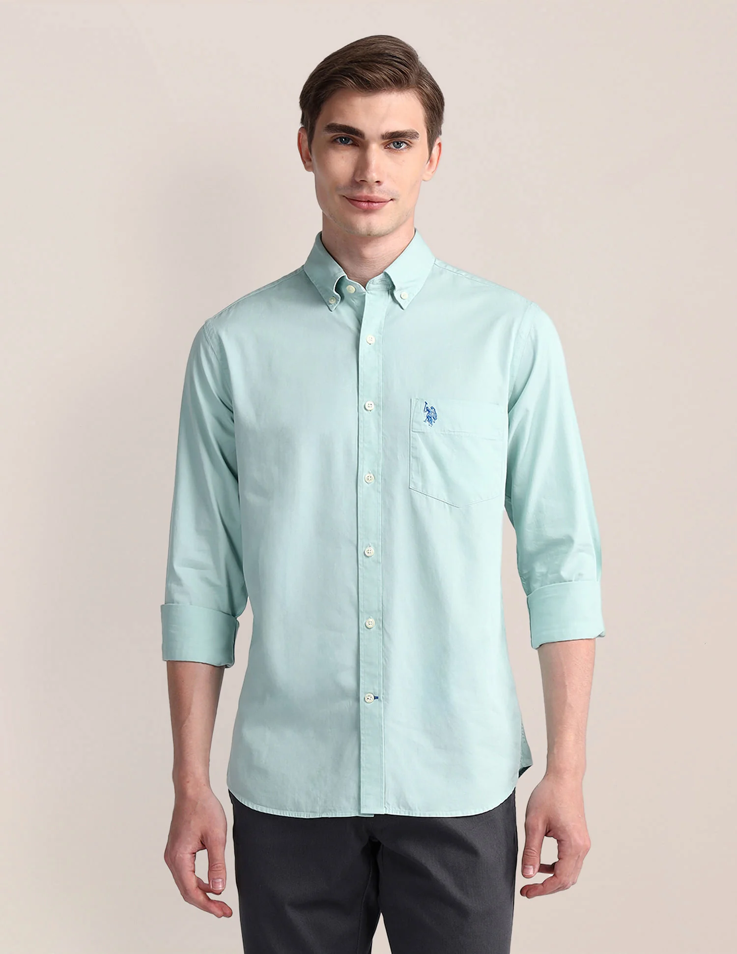 Tailored Fit Cotton Twill Shirt - Image 6