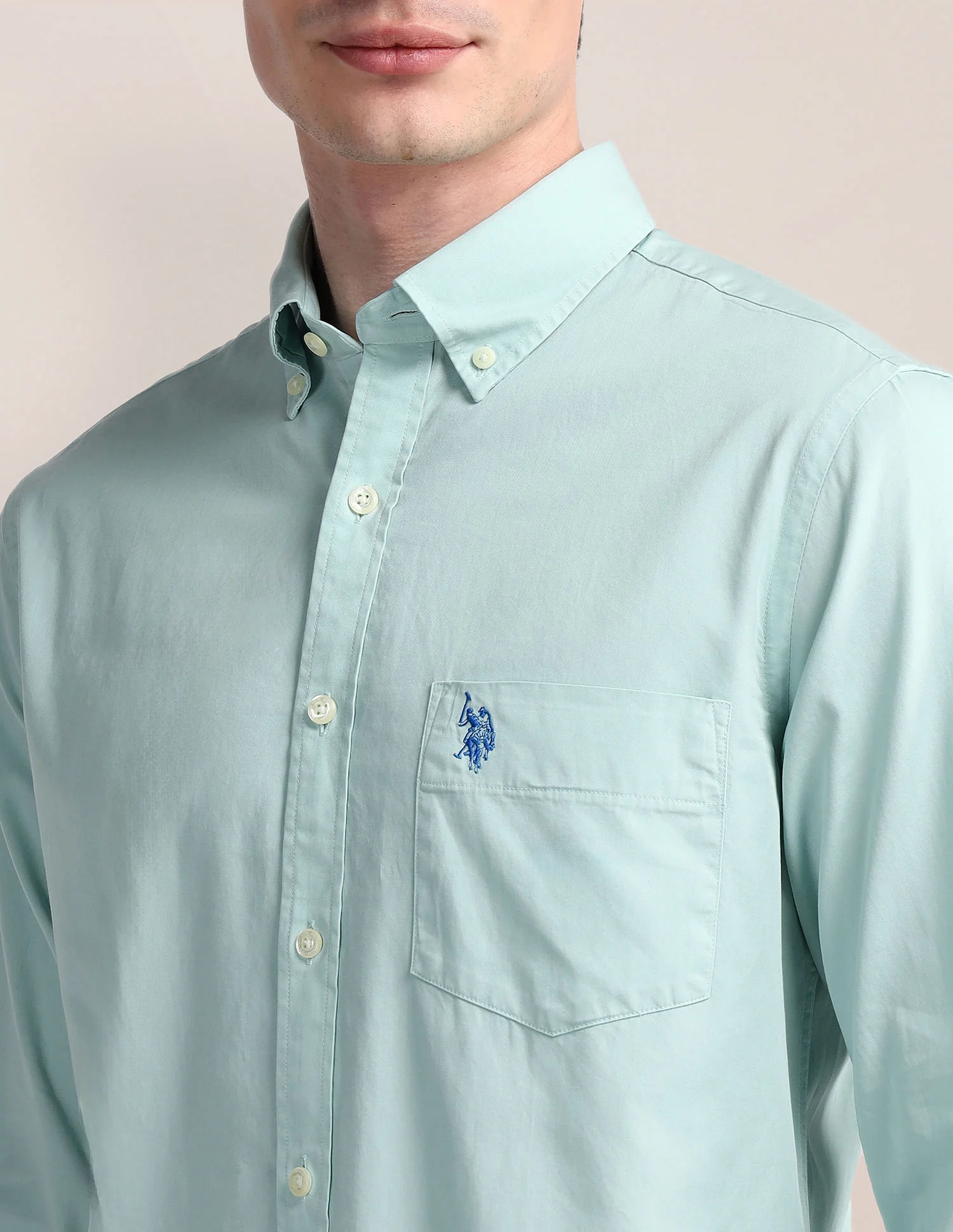 Tailored Fit Cotton Twill Shirt - Image 7