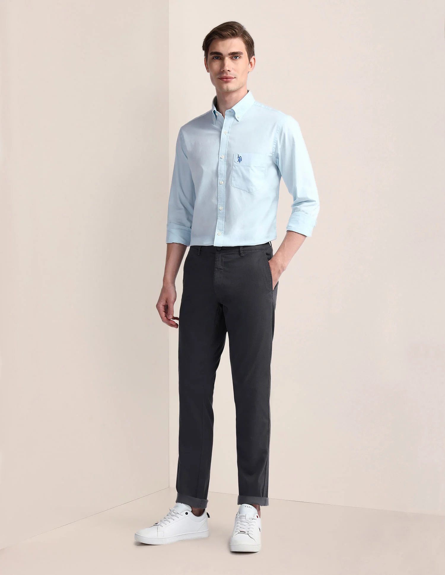 Tailored Fit Cotton Twill Shirt - Image 3