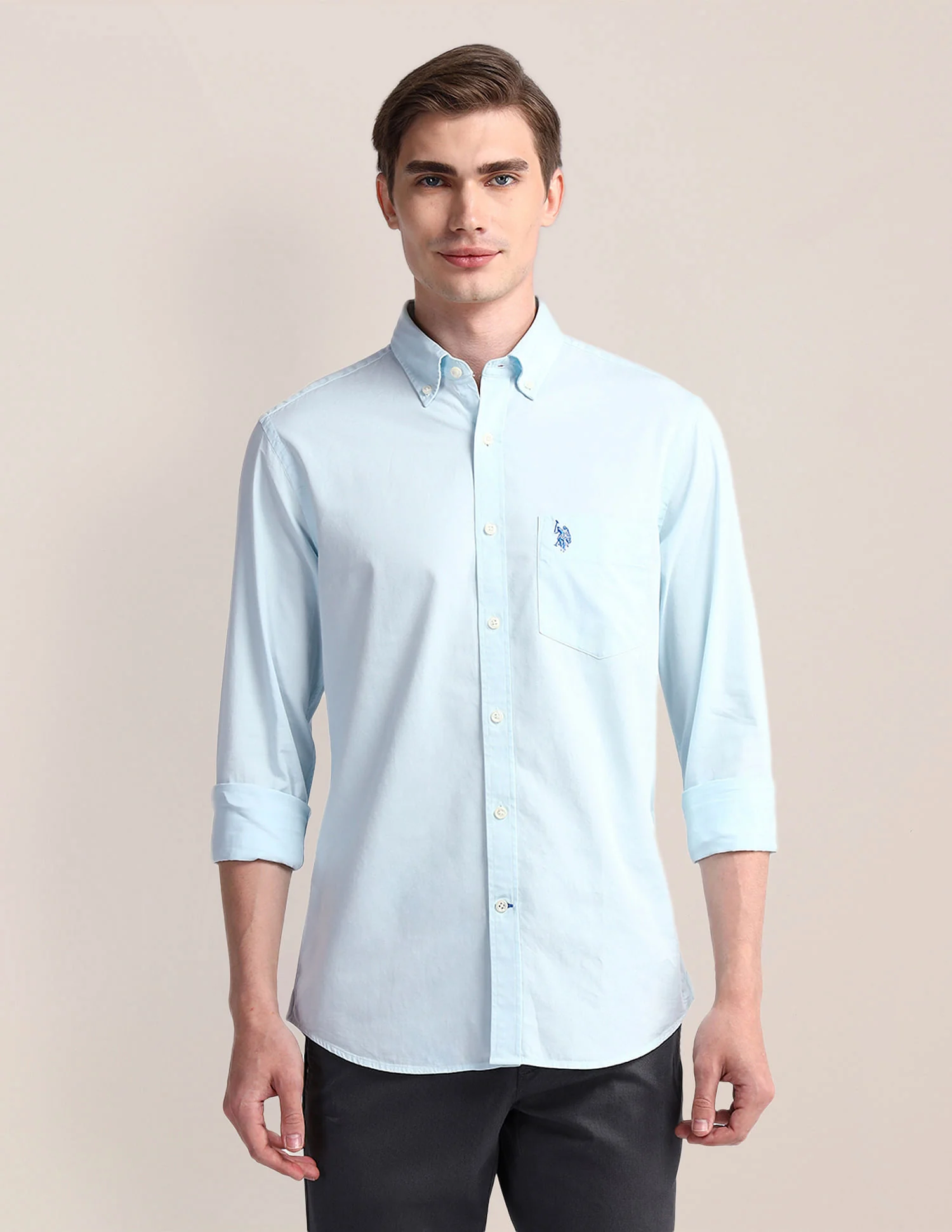 Tailored Fit Cotton Twill Shirt - Image 6