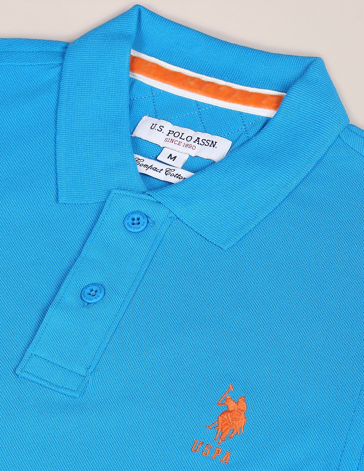 Ribbed Collar Solid Polo Shirt - Image 2