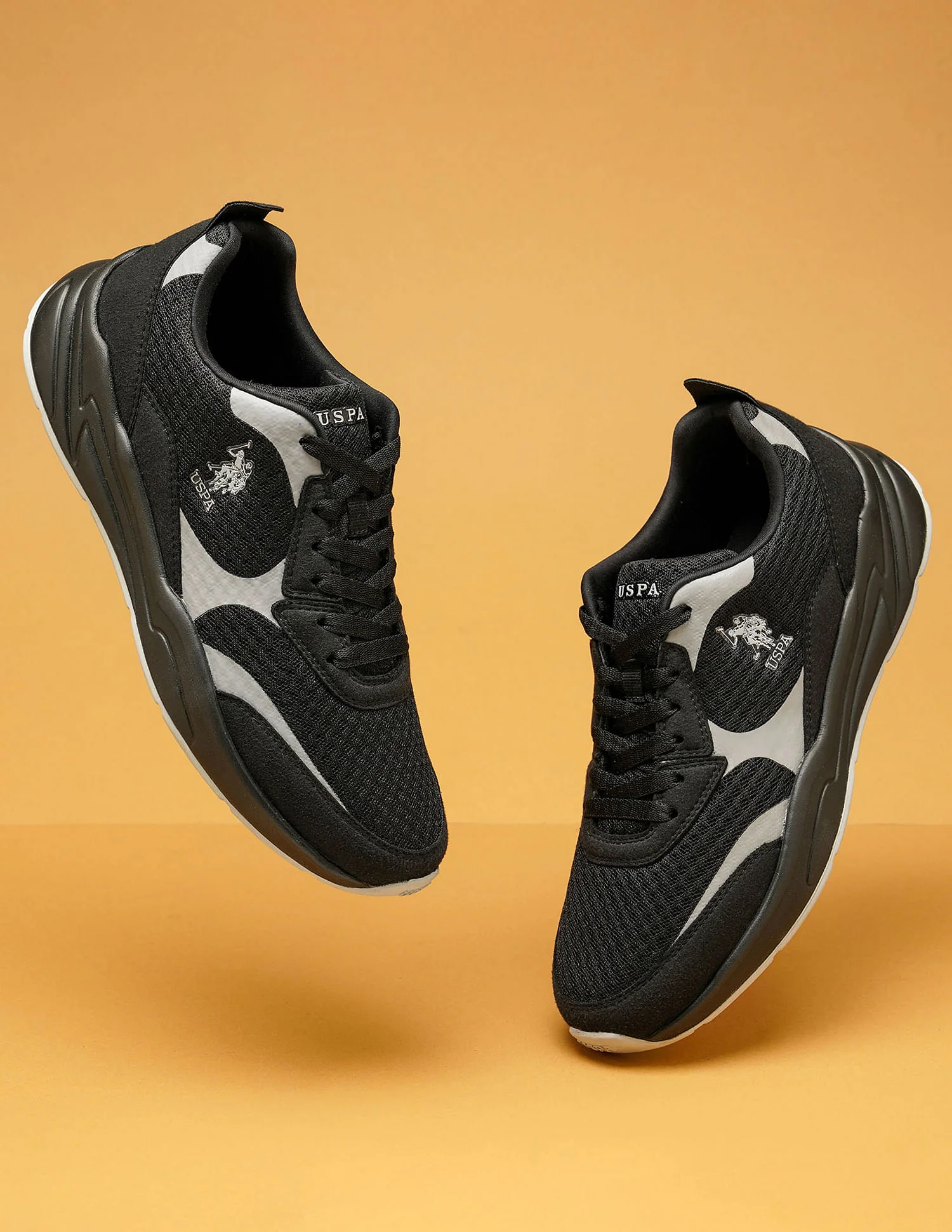 Men Cleonton Black Uspa Sport Sneakers