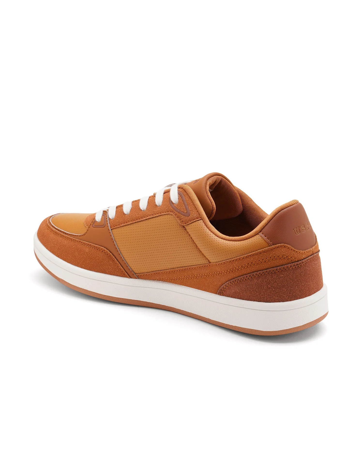 Men Landwin Tan Retro Court Sneakers - Image 4
