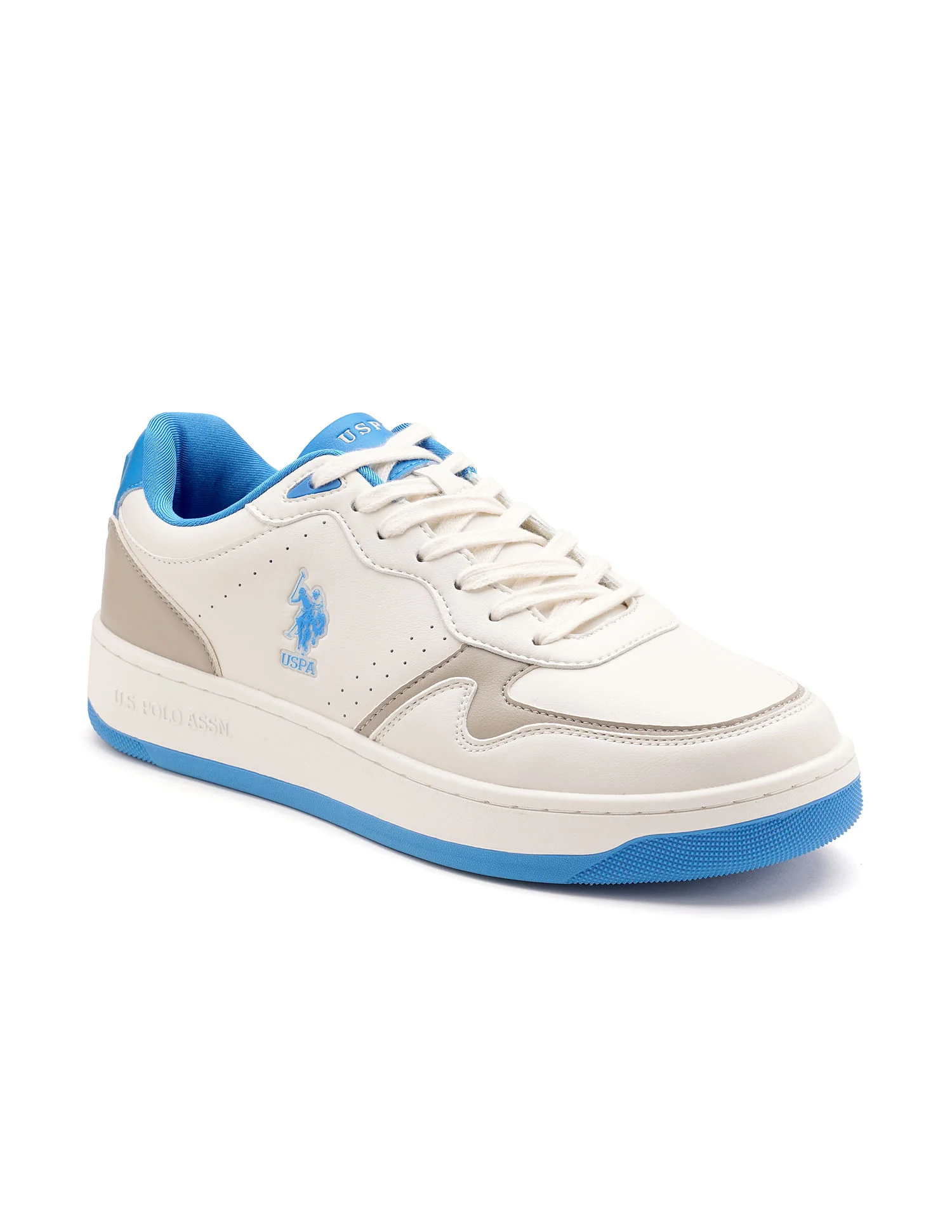Men Lenoy Beige Retro Court Sneakers - Image 2