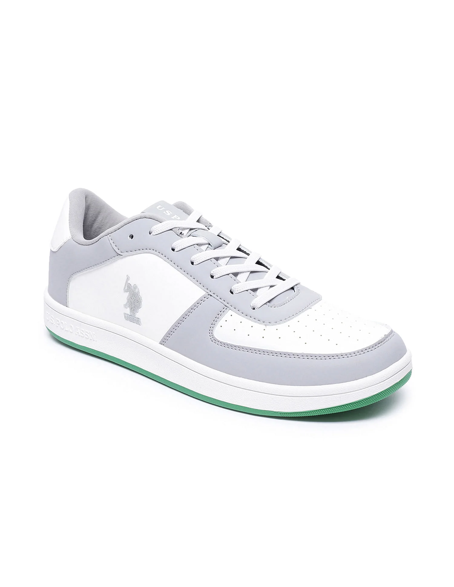 Men Rein 2.0 Grey Retro Court Sneakers - Image 2