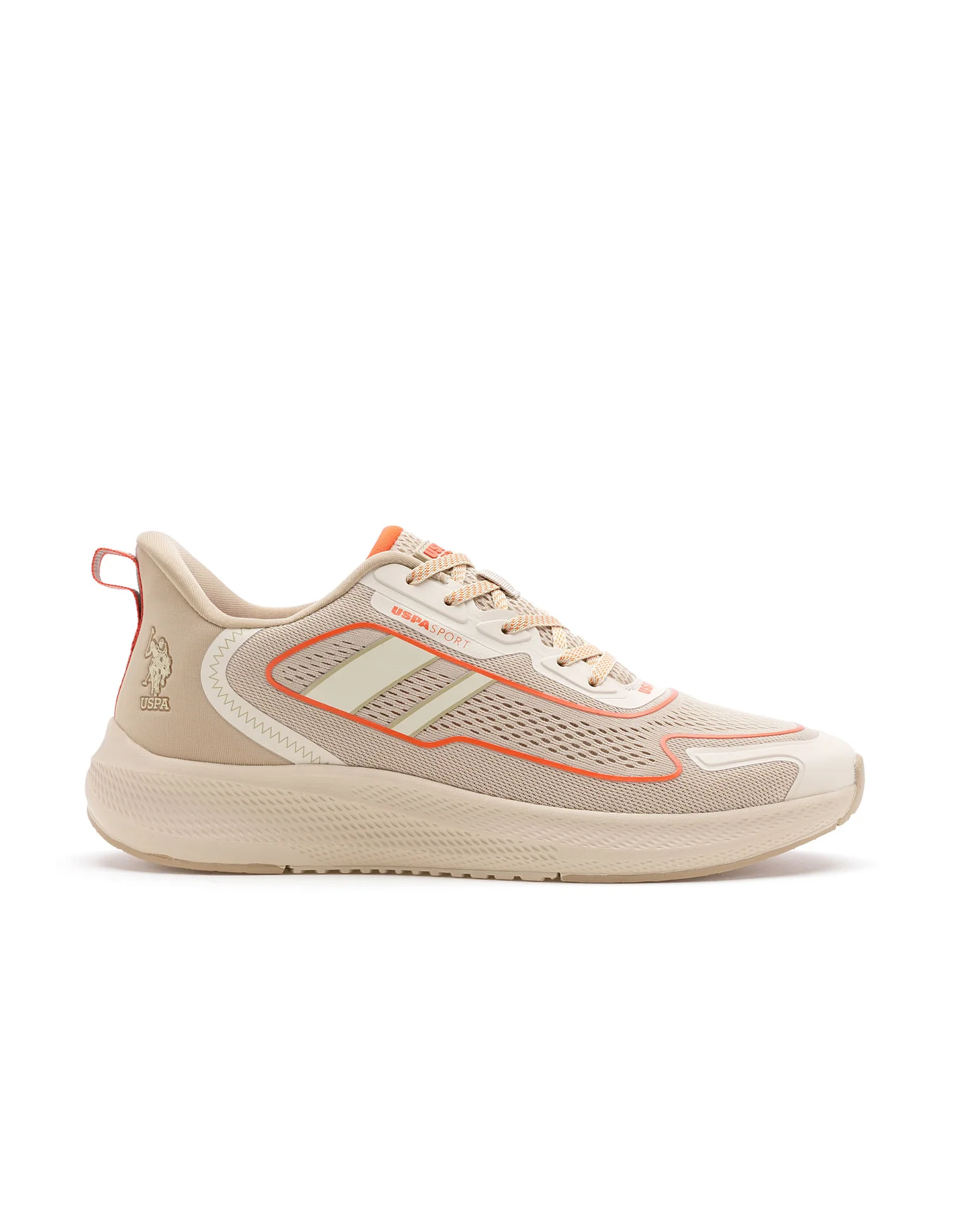 Men Ricco Beige Uspa Sport Sneakers - Image 5