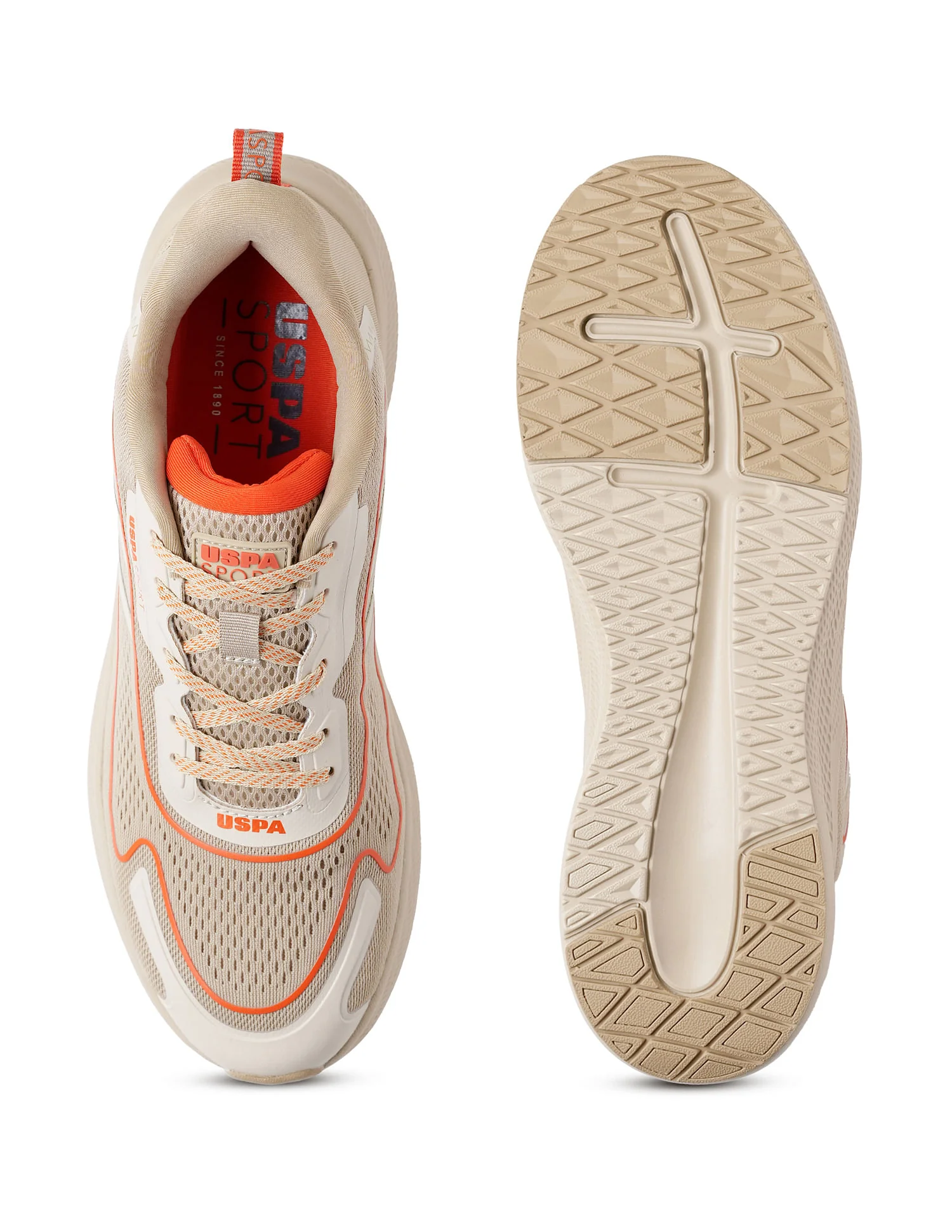 Men Ricco Beige Uspa Sport Sneakers - Image 6