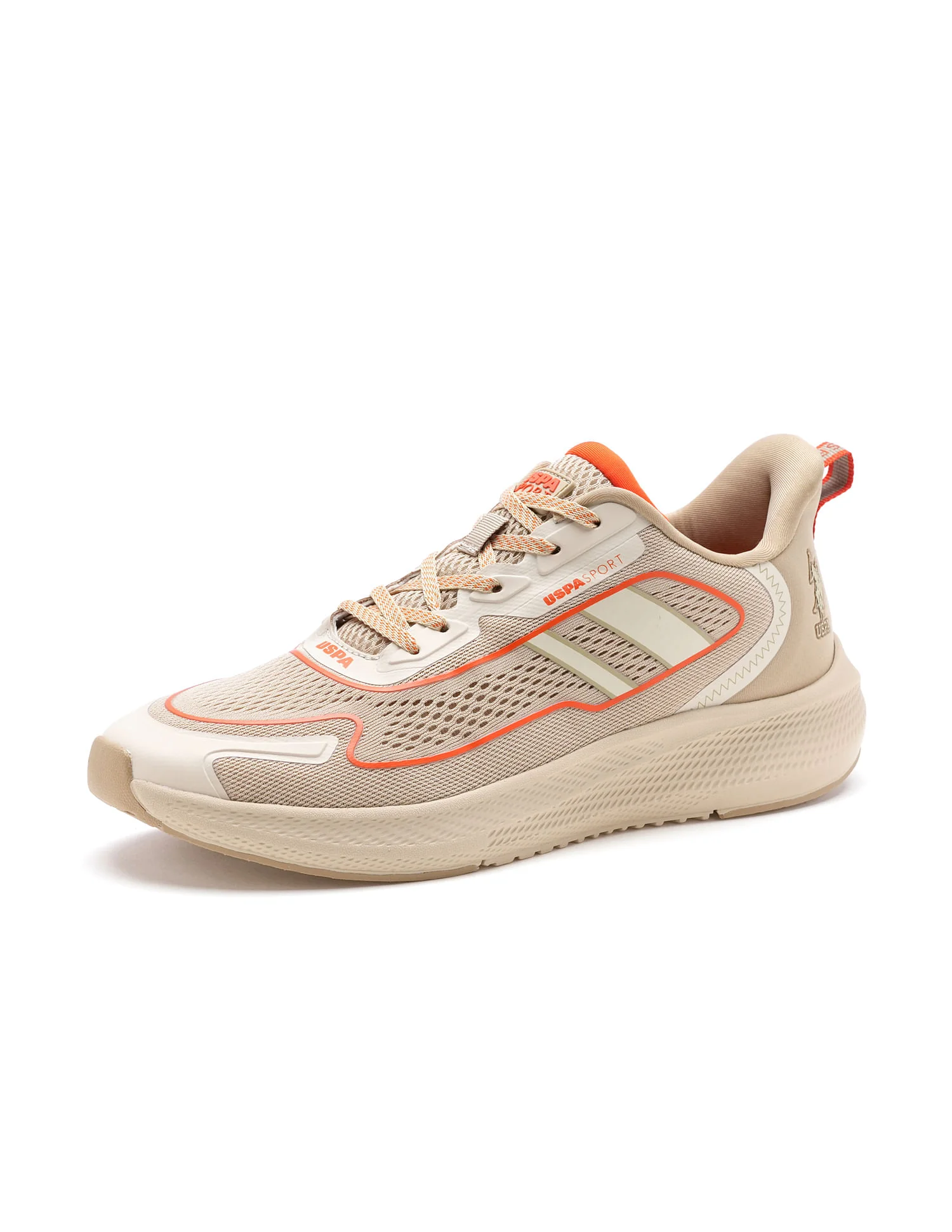 Men Ricco Beige Uspa Sport Sneakers - Image 7