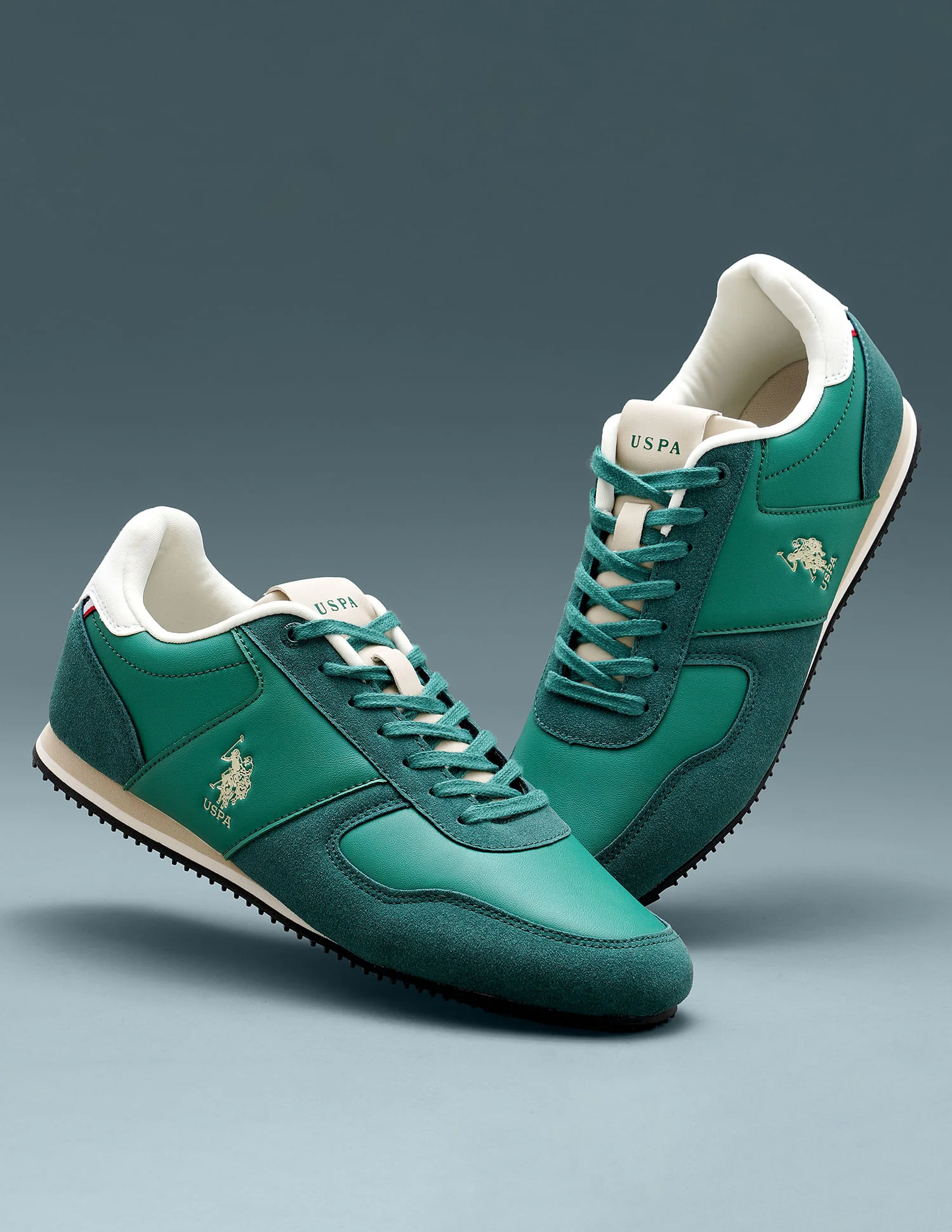 Men Sorrento Dk. Green Retro Sneakers