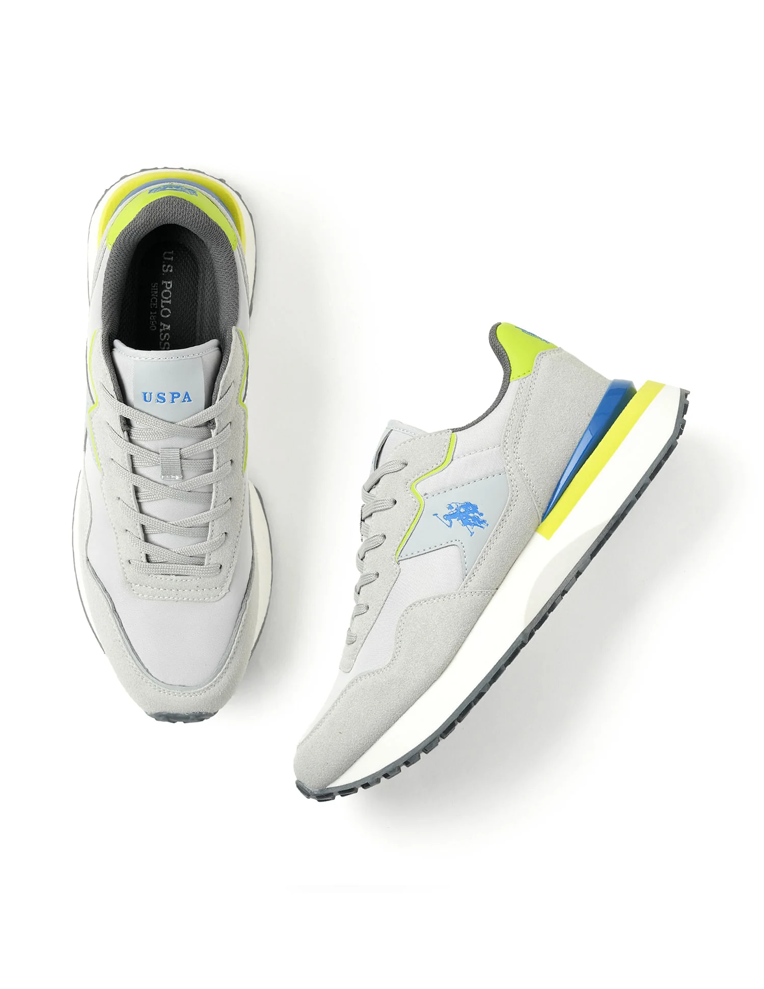 Men Wren Grey Retro Joggers Sneakers - Image 3