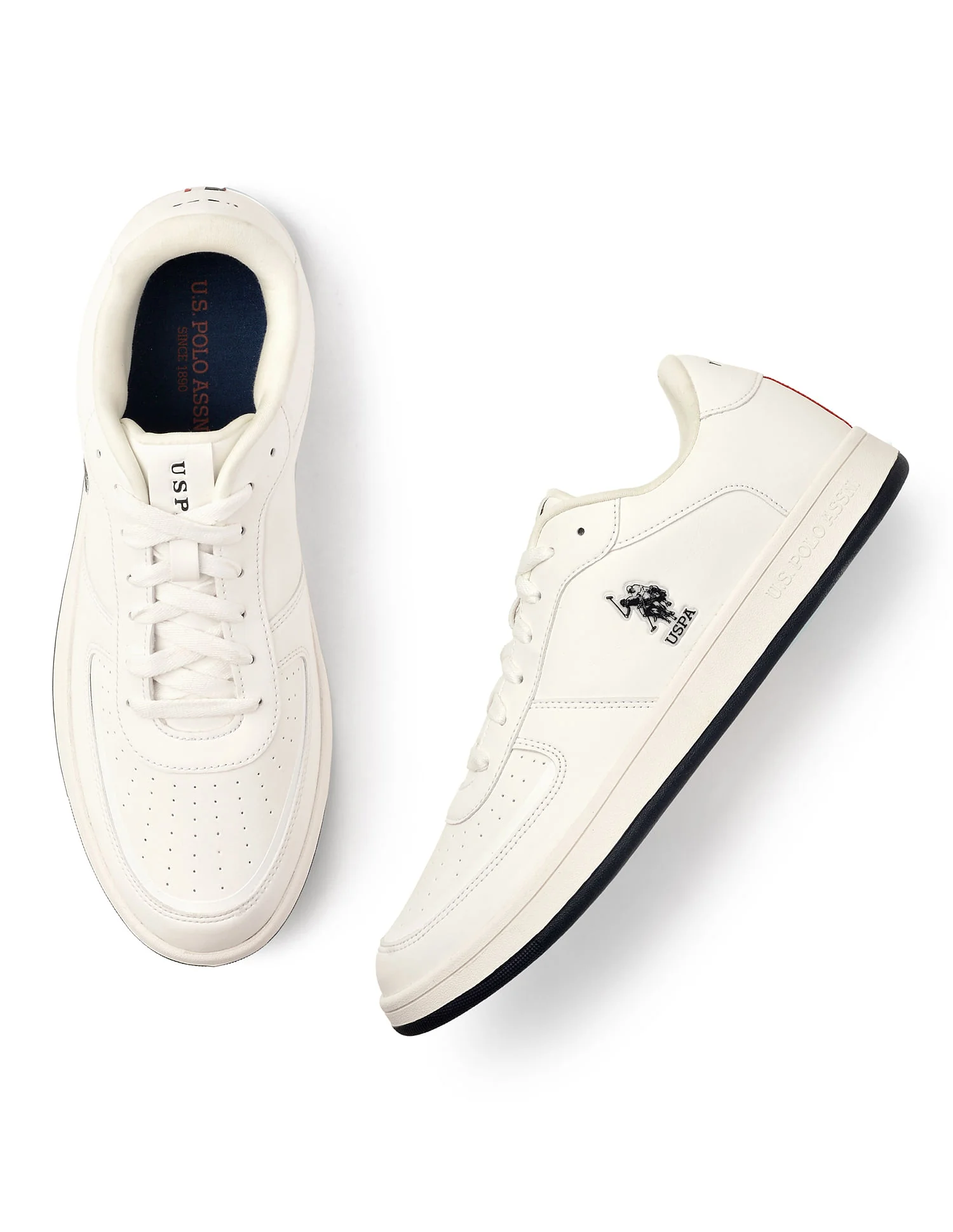 Men Rein 2.0 Off White Retro Court Sneakers - Image 3