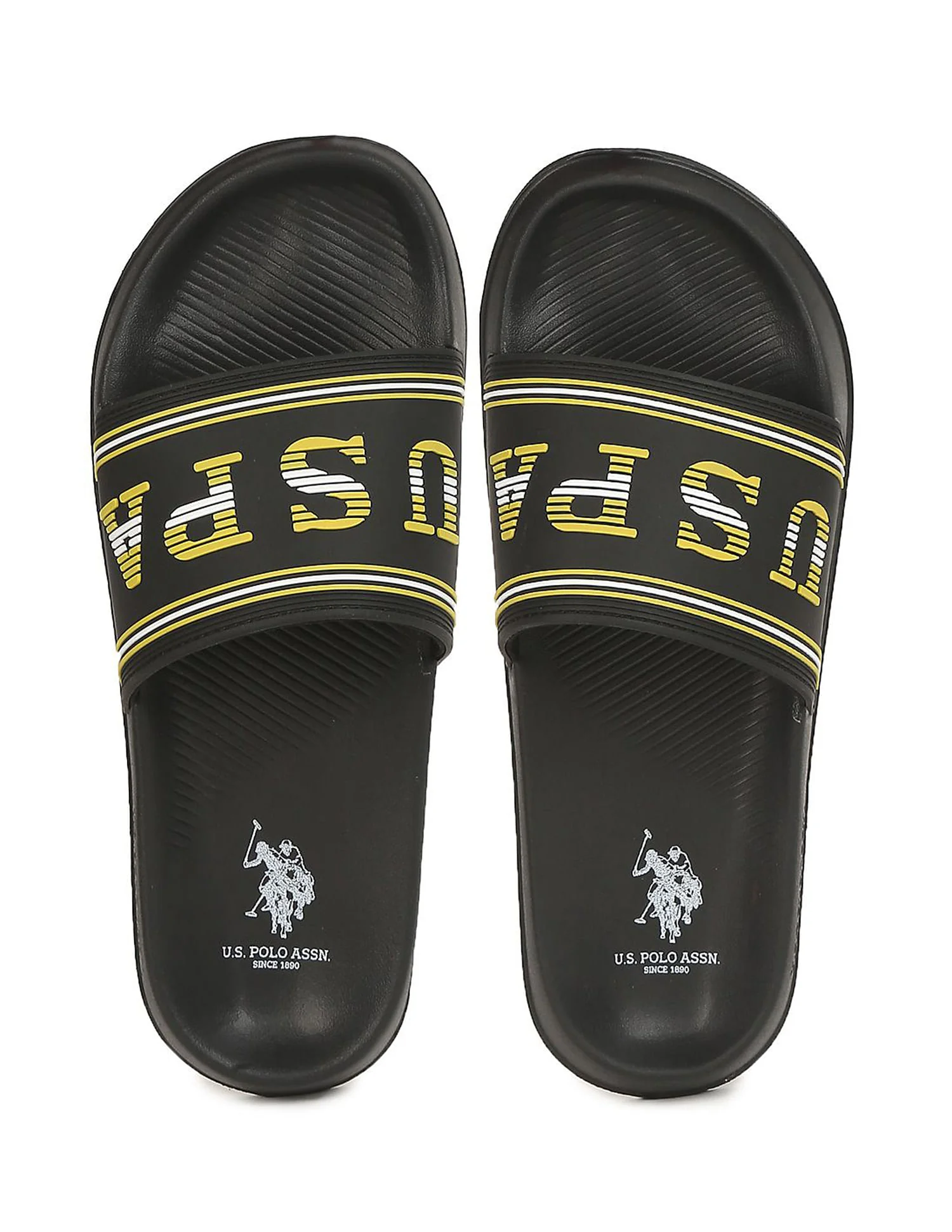 Men Embossed Logo Non-Skid Lightweight Nordin Slides - Image 2