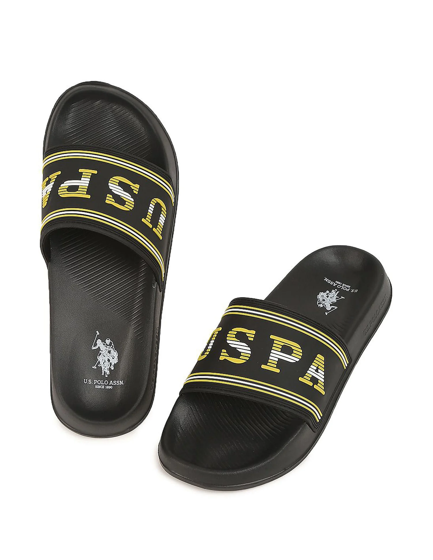 Men Embossed Logo Non-Skid Lightweight Nordin Slides - Image 3