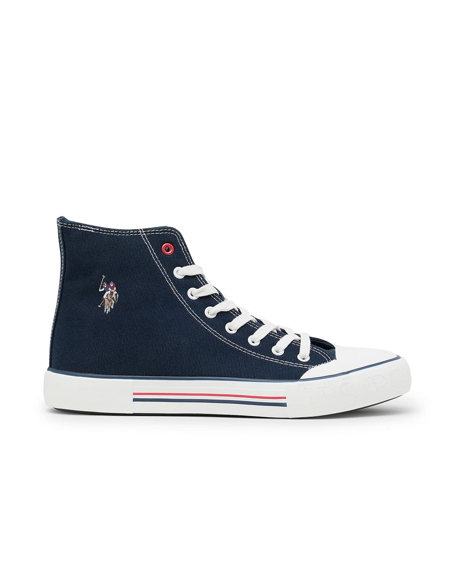 Men Vlair Navy Classics Mid Top Sneakers - Image 5