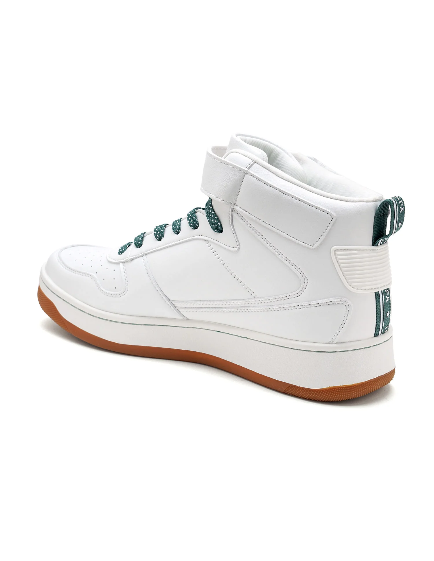 Men Elton Off White Retro Court Mid Top Sneakers - Image 4