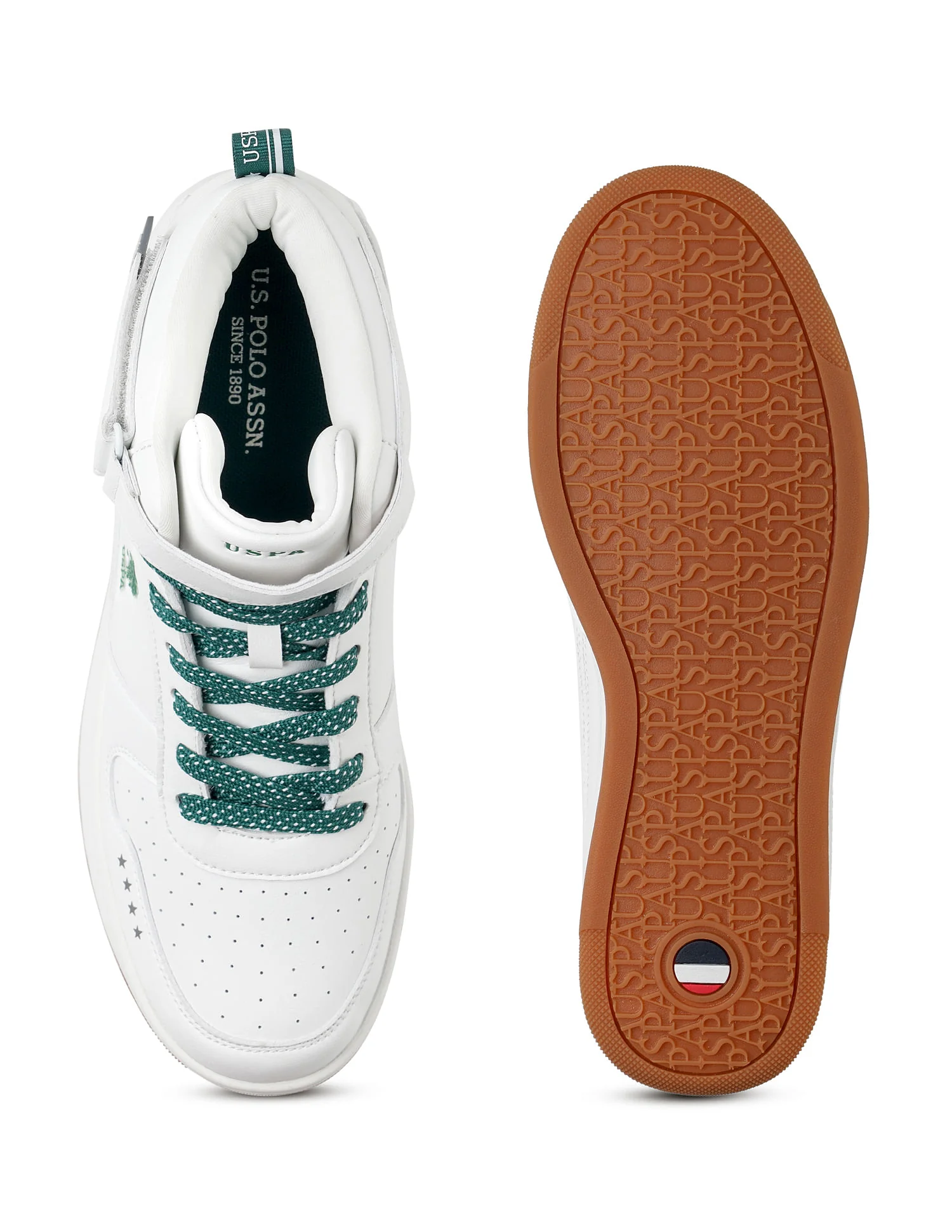 Men Elton Off White Retro Court Mid Top Sneakers - Image 6