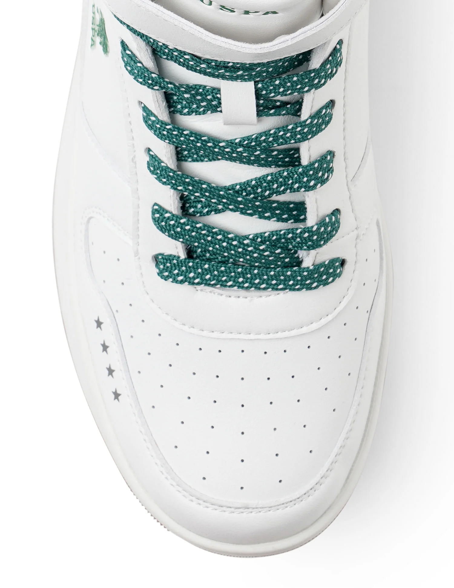 Men Elton Off White Retro Court Mid Top Sneakers - Image 8