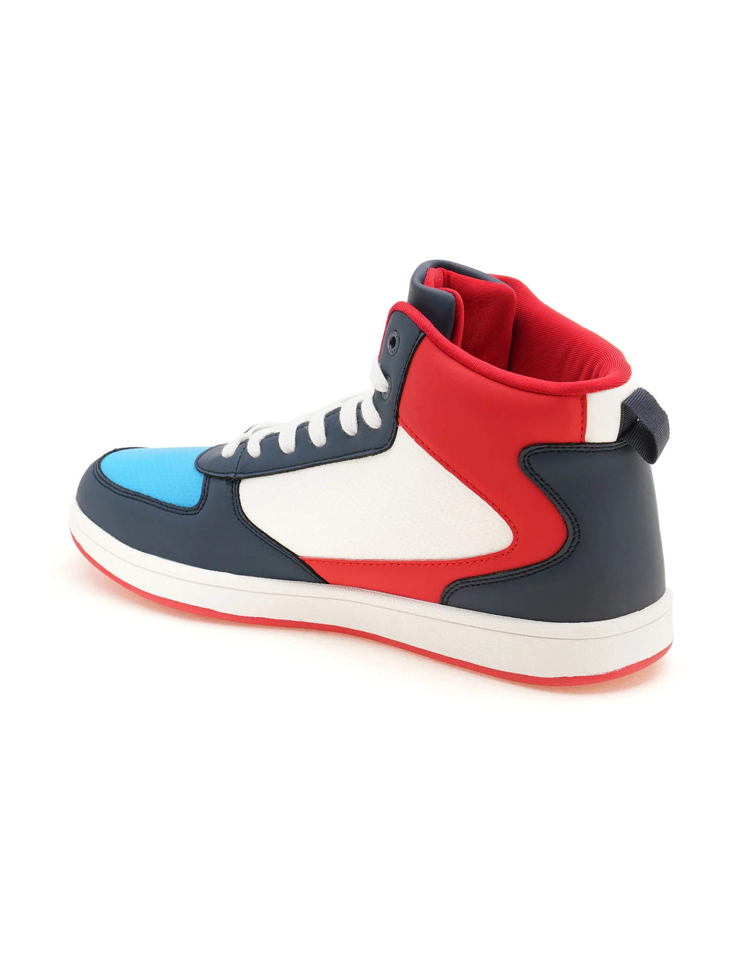 Men Myles Red Retro Court Mid Top Sneakers - Image 4