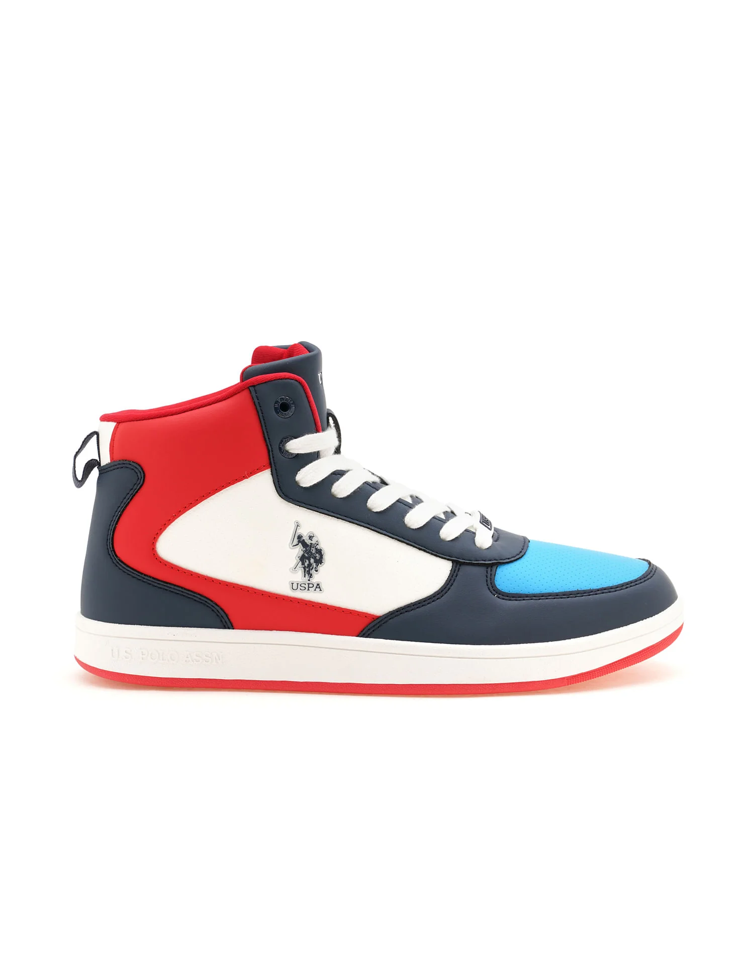 Men Myles Red Retro Court Mid Top Sneakers - Image 5