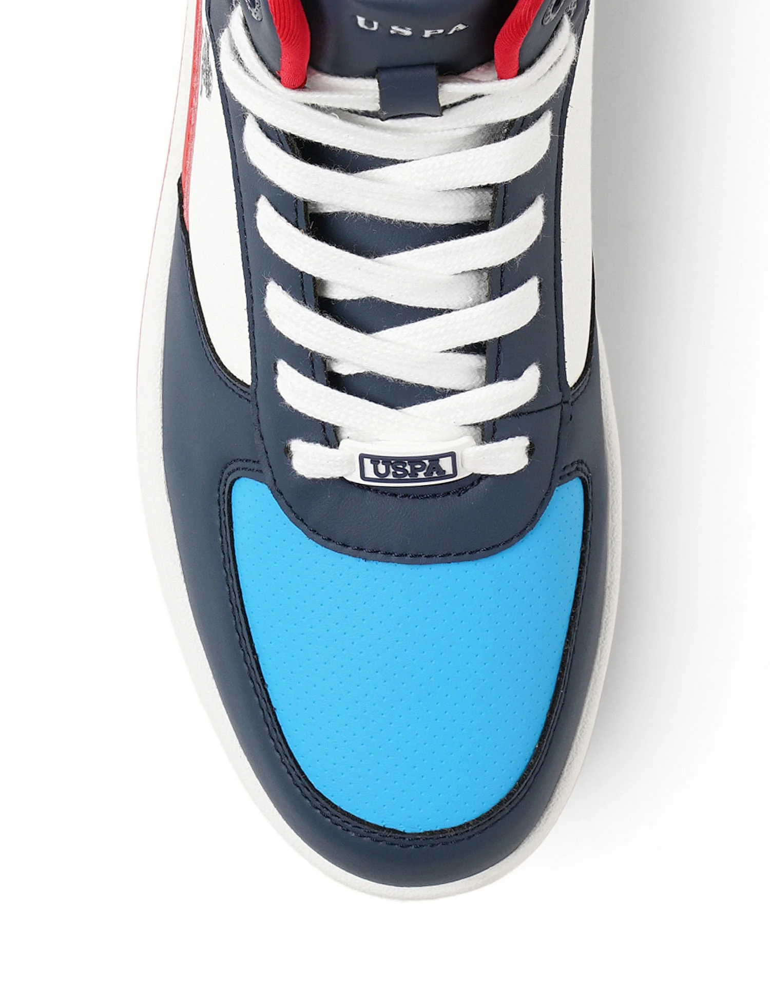 Men Myles Red Retro Court Mid Top Sneakers - Image 8