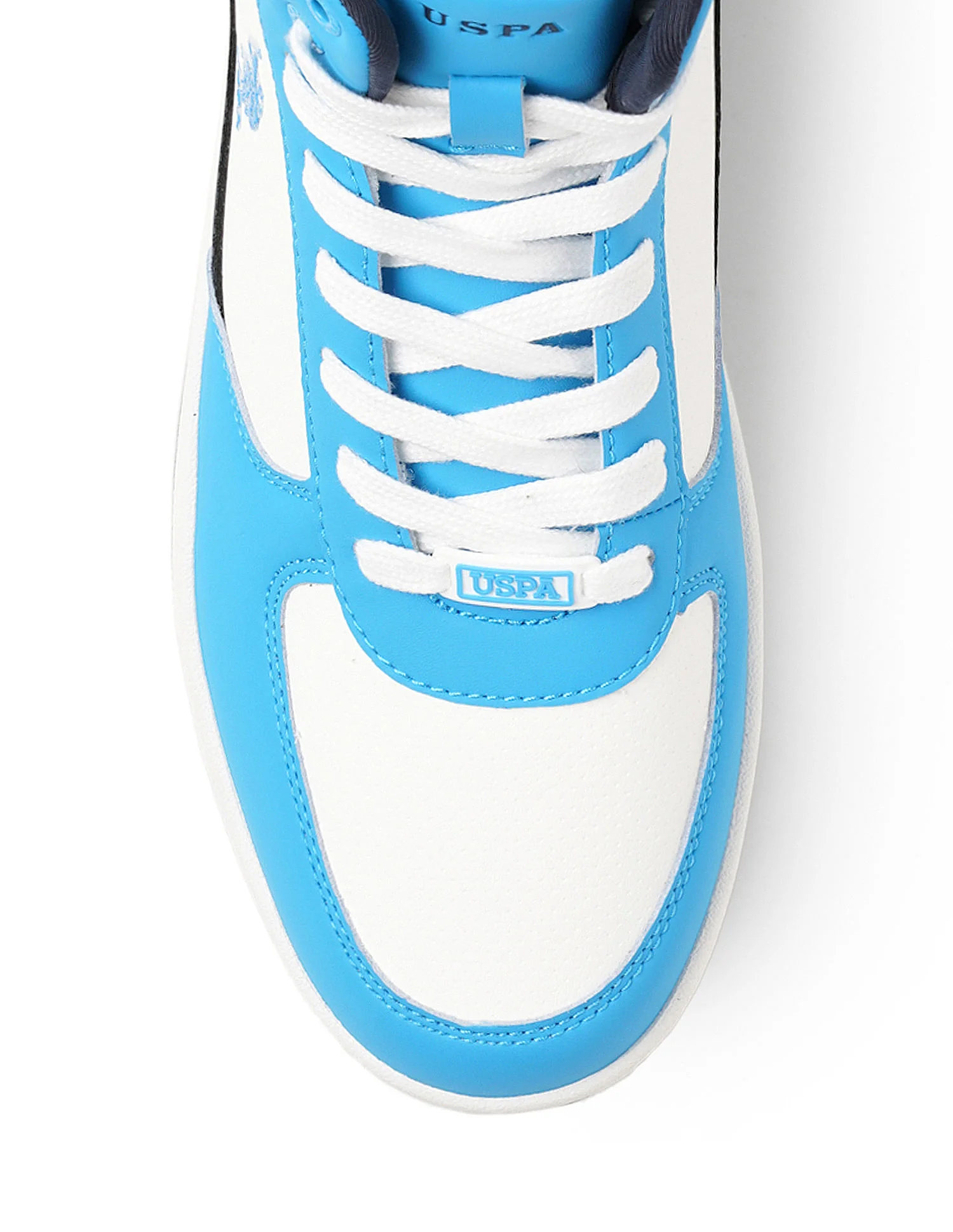 Men Myles Lt. Blue Retro Court Mid Top Sneakers - Image 8