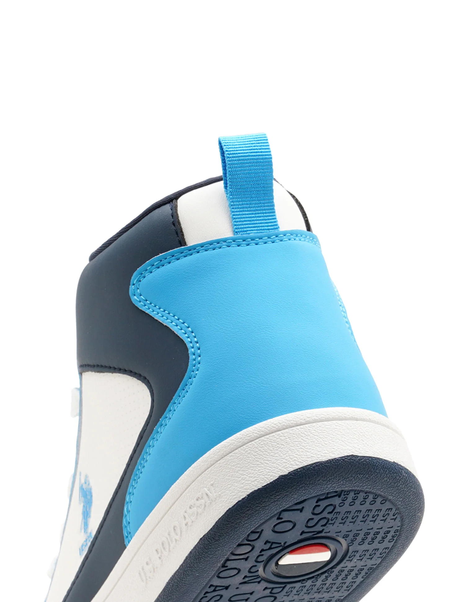 Men Myles Lt. Blue Retro Court Mid Top Sneakers - Image 9