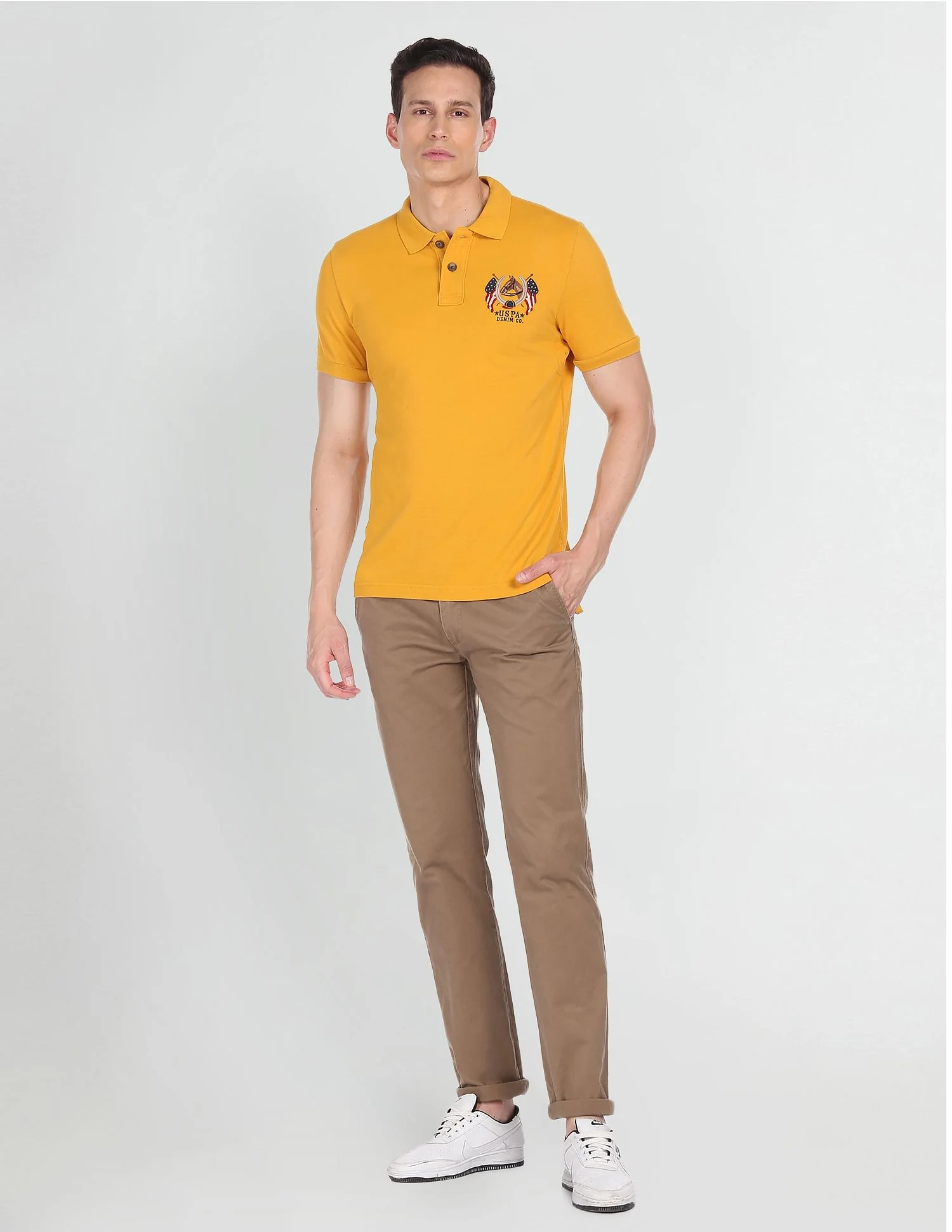 Cotton Solid Polo Shirt - Image 3