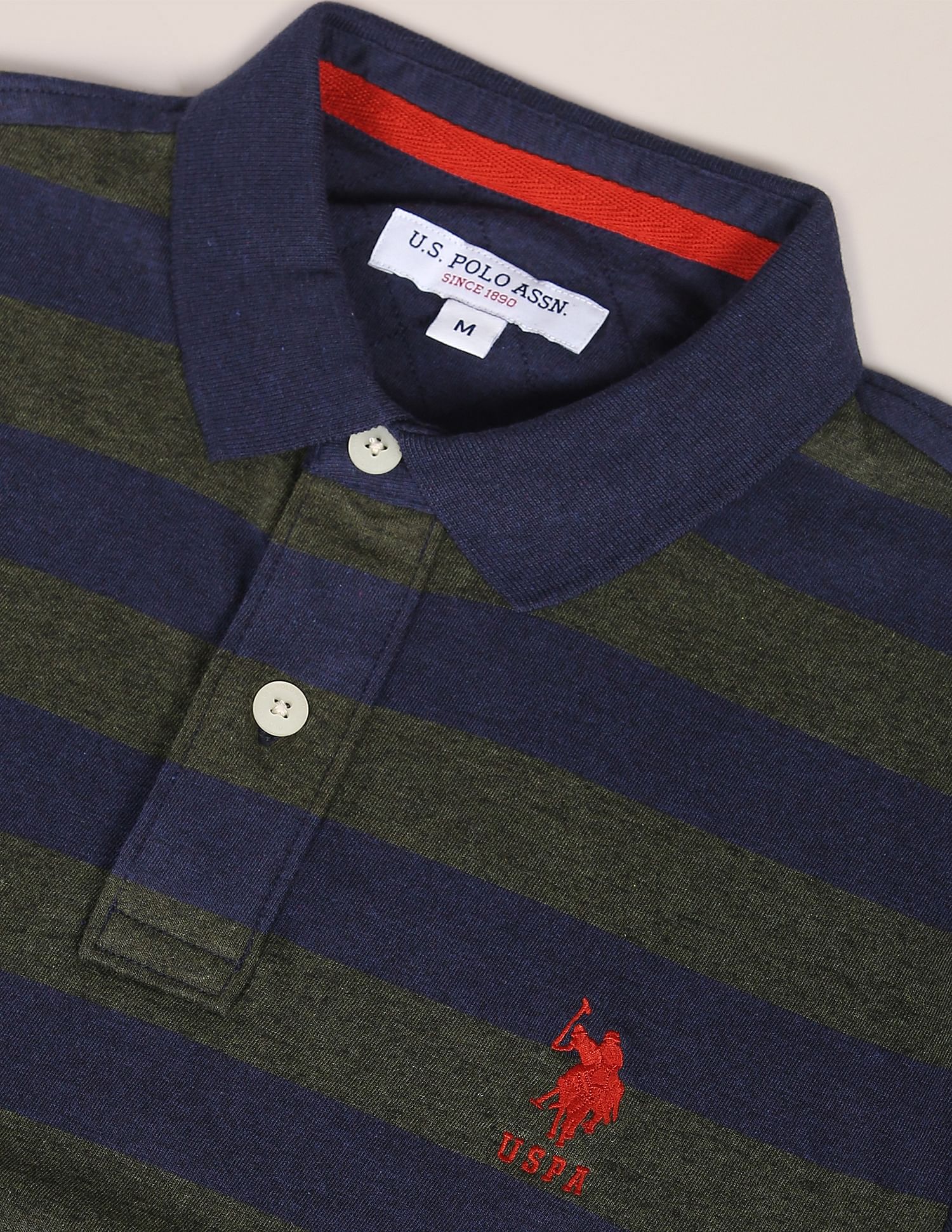 Long Sleeve Horizontal Stripe Polo Shirt - Image 2
