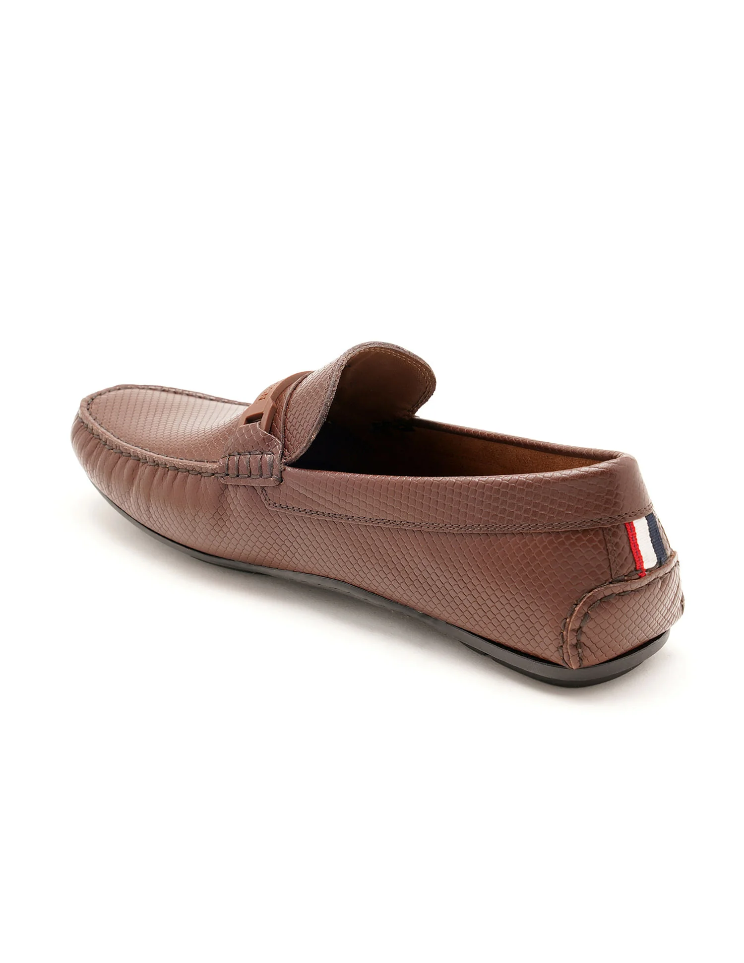 Men Perforated Leather Terren Loafers - Image 4