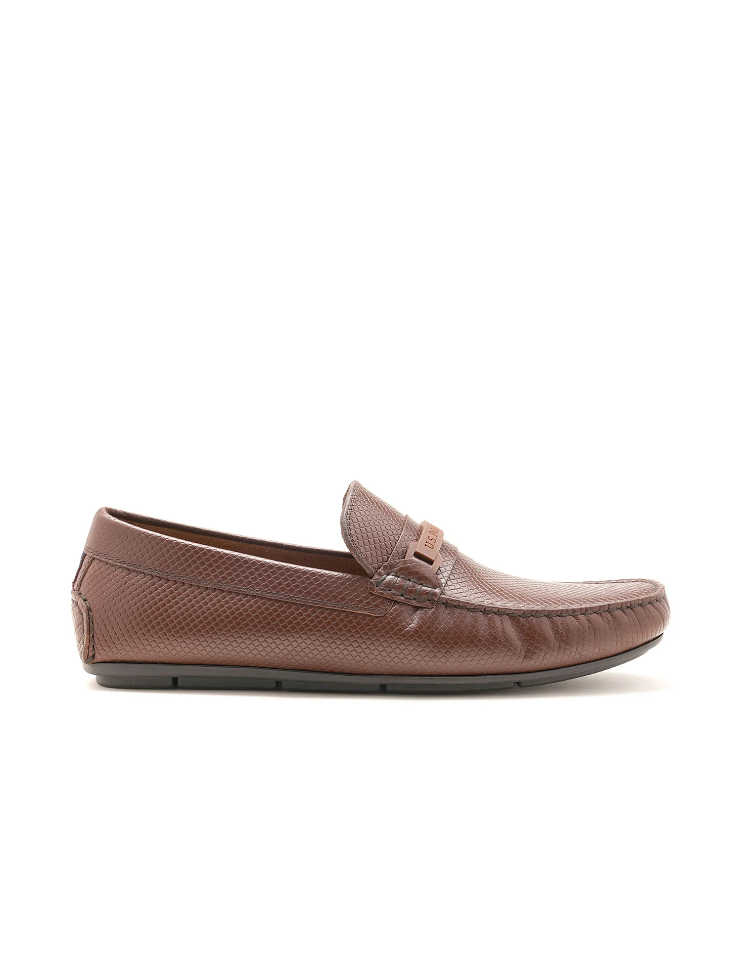 Men Perforated Leather Terren Loafers - Image 5