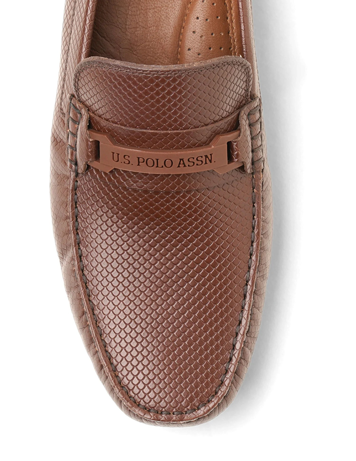Men Perforated Leather Terren Loafers - Image 8