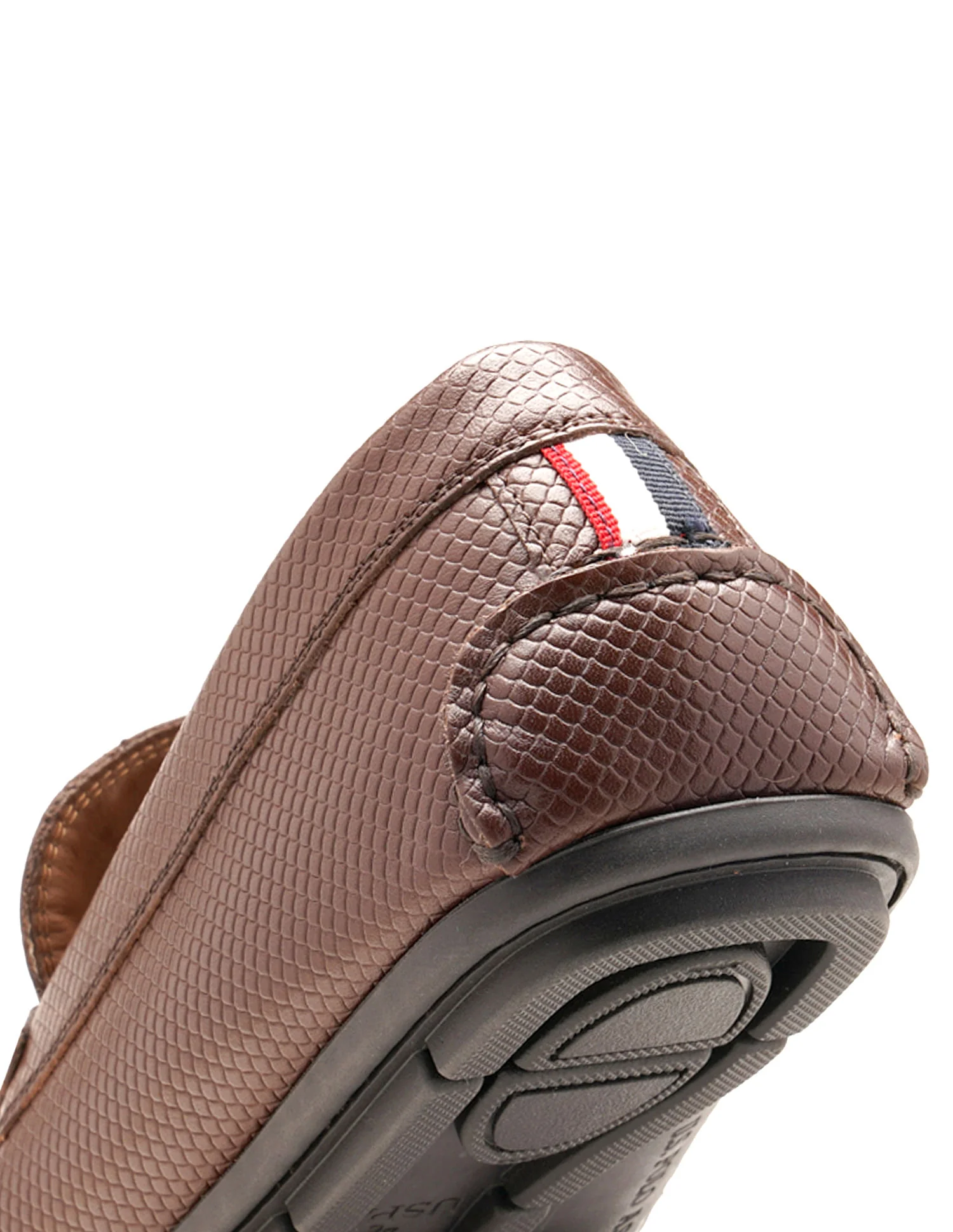Men Perforated Leather Terren Loafers - Image 9
