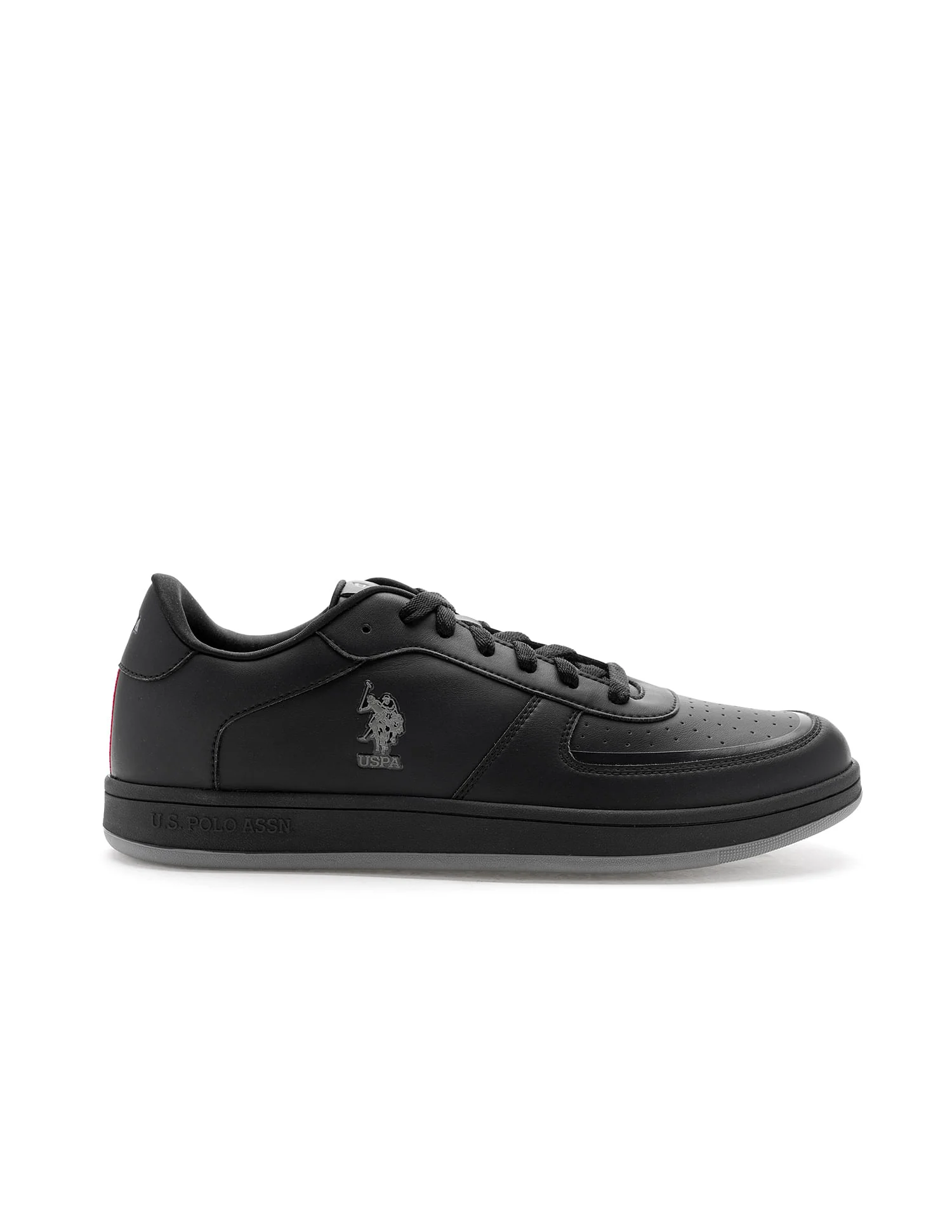 Men Rein 2.0 Black Retro Court Sneakers - Image 5