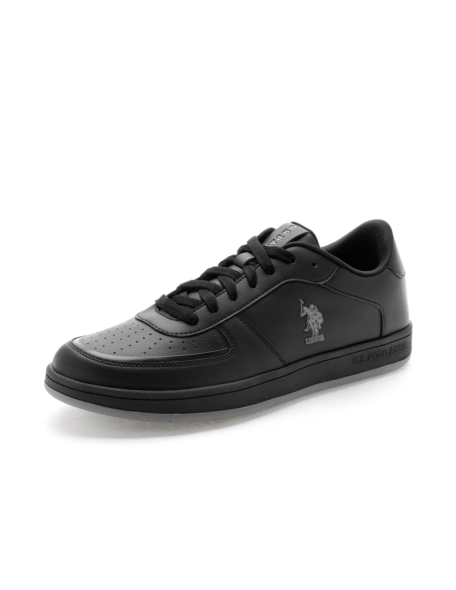 Men Rein 2.0 Black Retro Court Sneakers - Image 7
