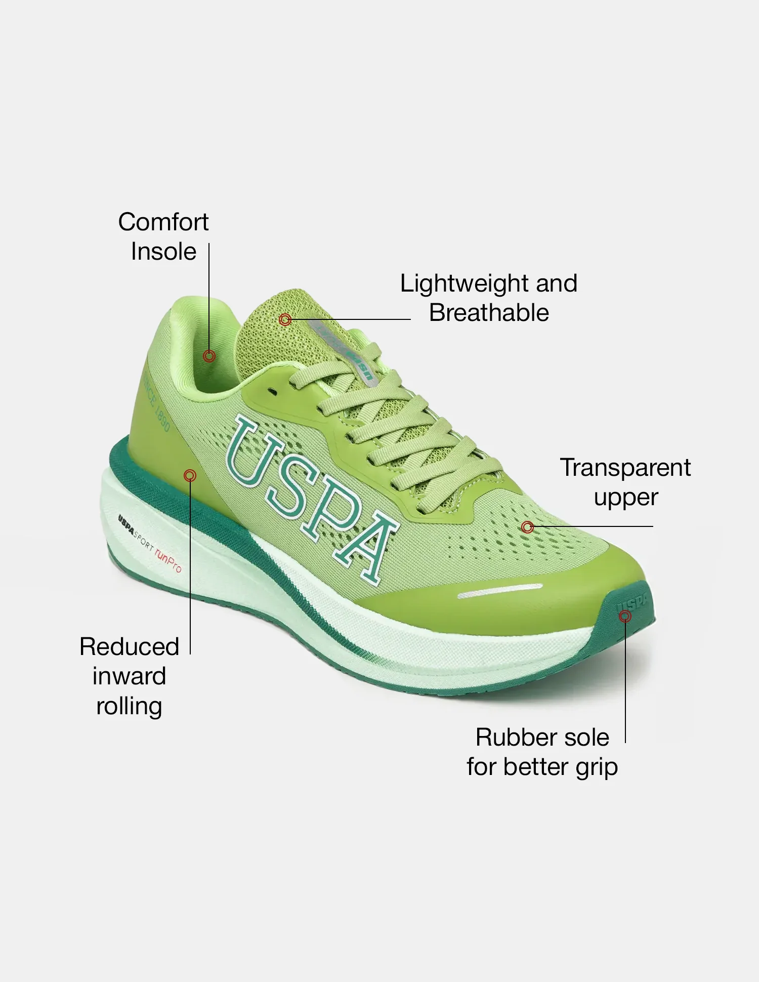 Men Rainer USPA Sport Runpro Running Shoes - Image 10