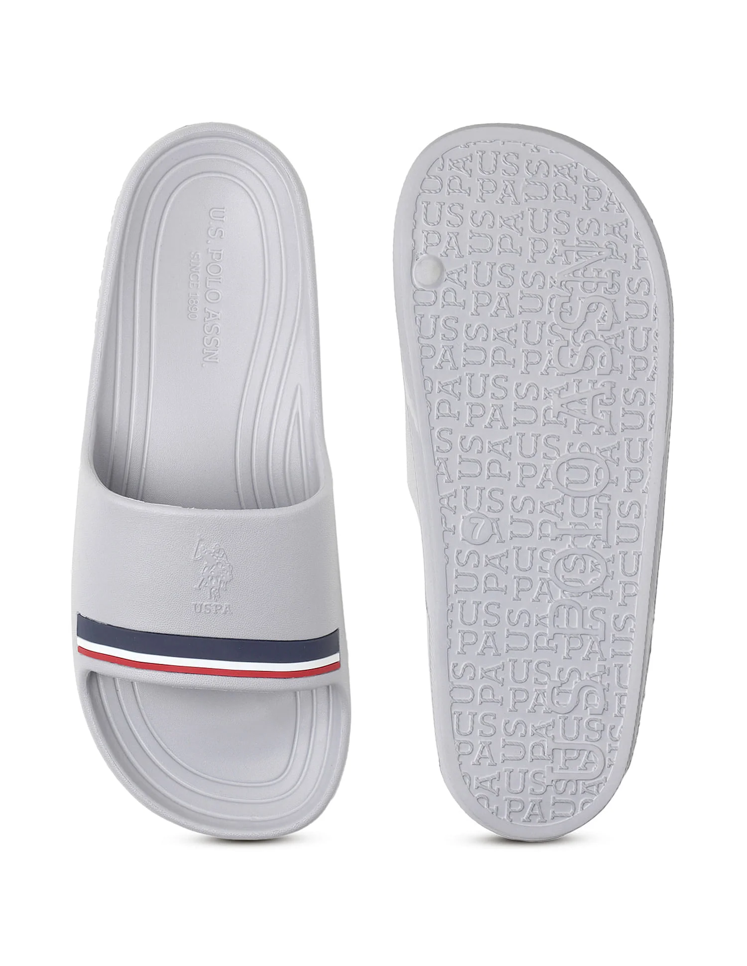 Men Easton Grey Foam Walk Sliders - Image 6