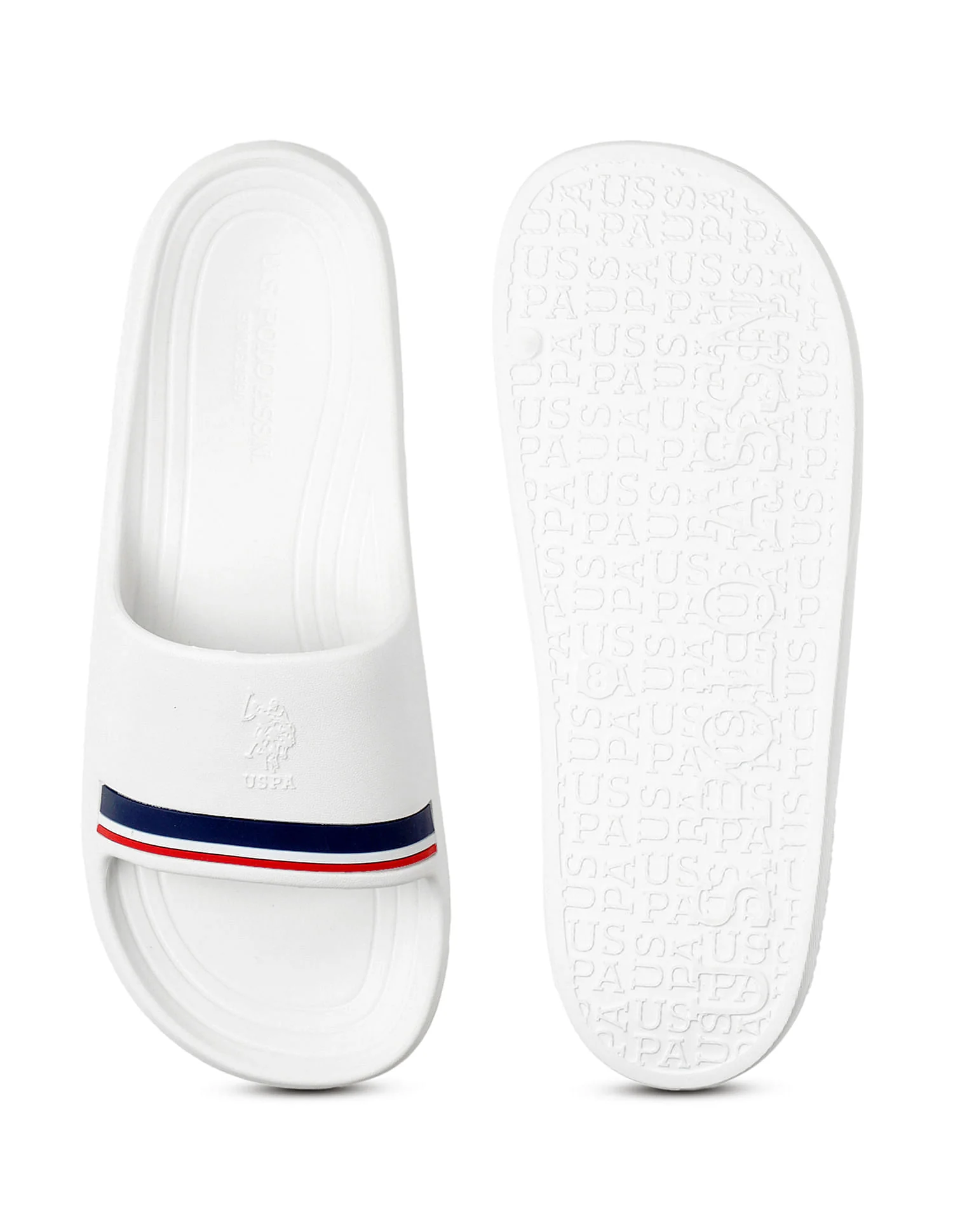 Men Easton White Foam Walk Sliders - Image 6