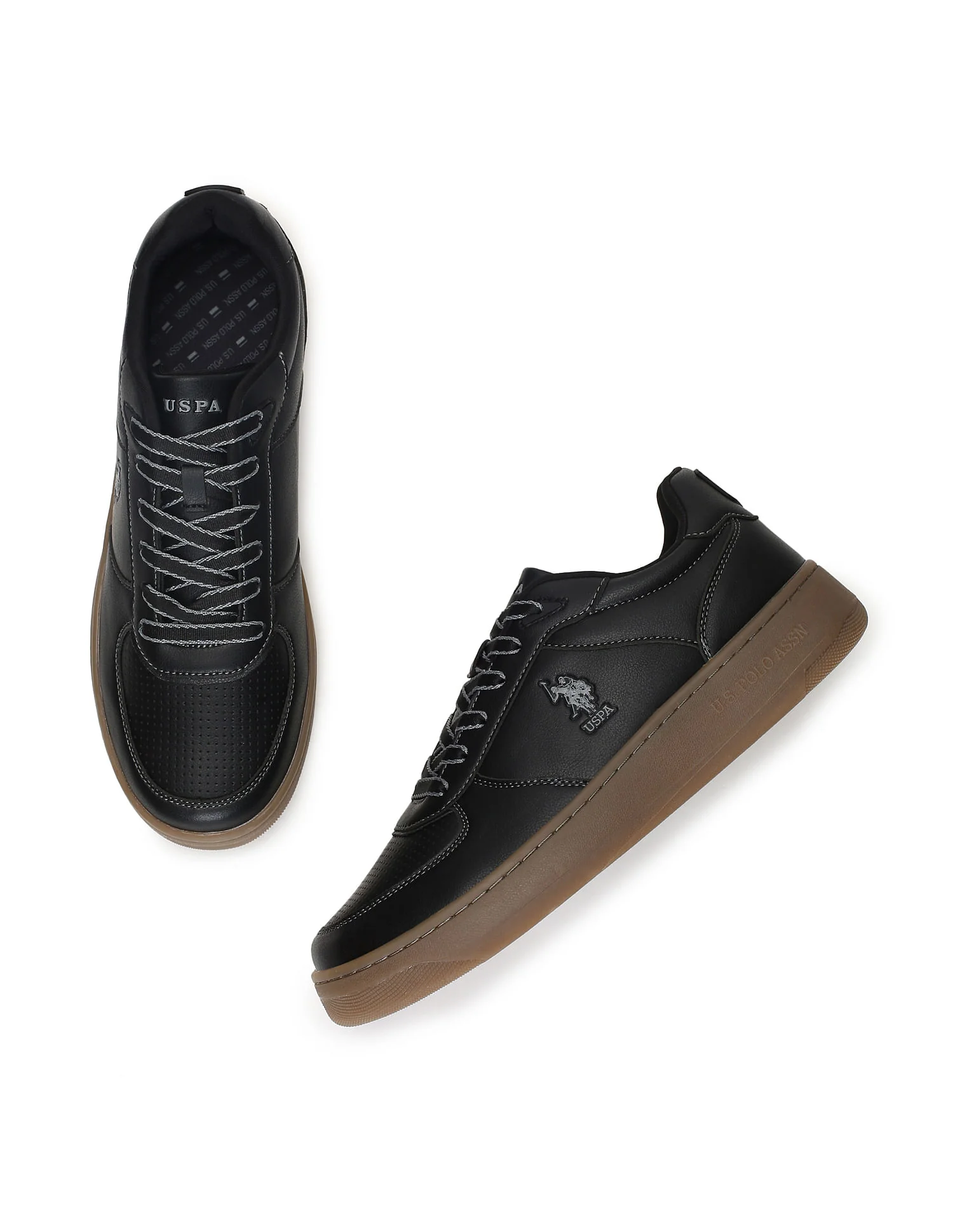 Men Kodiak Black Retro Court Sneakers - Image 3